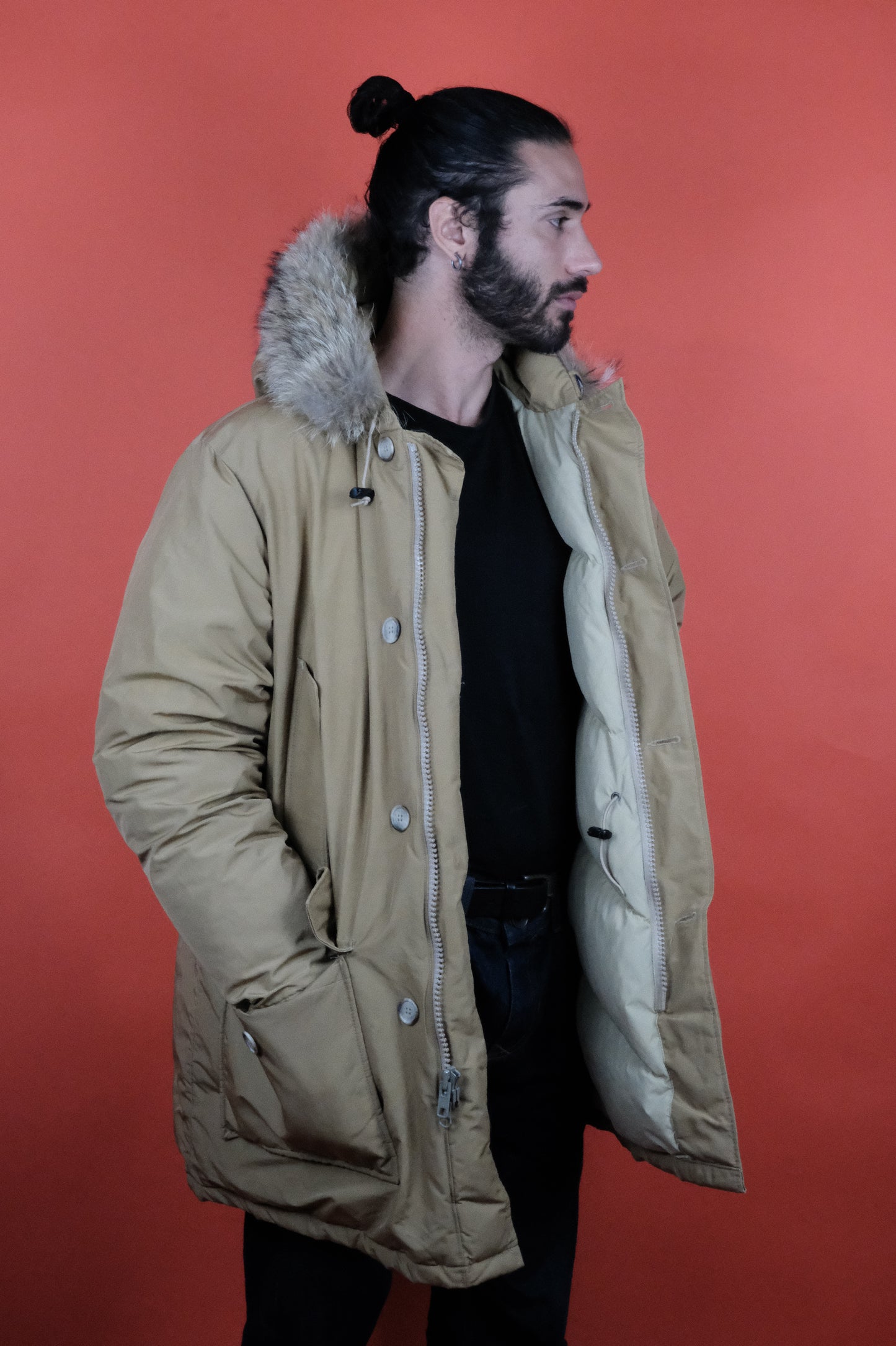 Woolrich Arctic Parka Beige 'XL' - vintage clothing clochard92.com