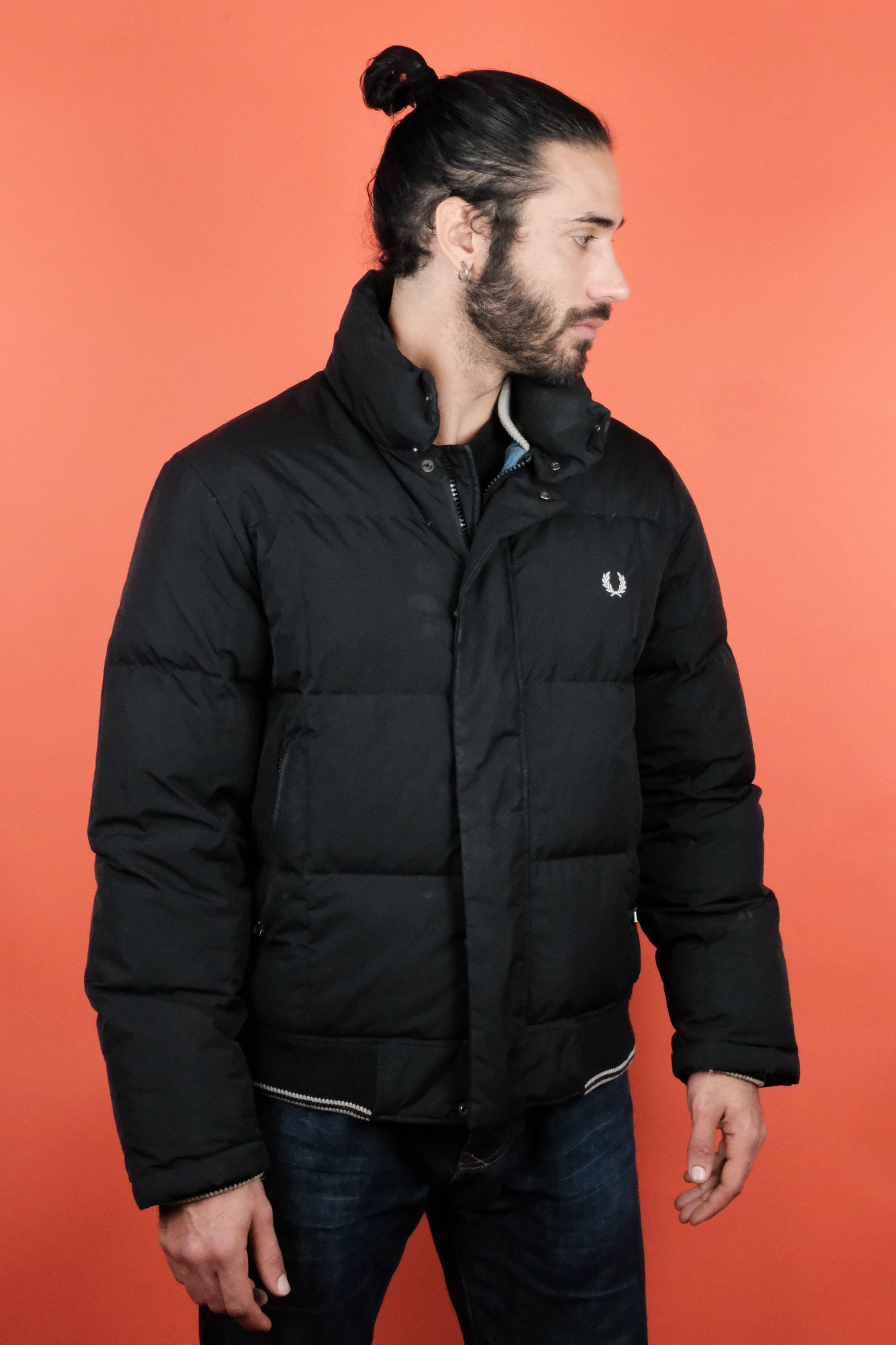 Fred Perry Nylon Puffer Jacket 'M' - vintage clothing clochard92.com