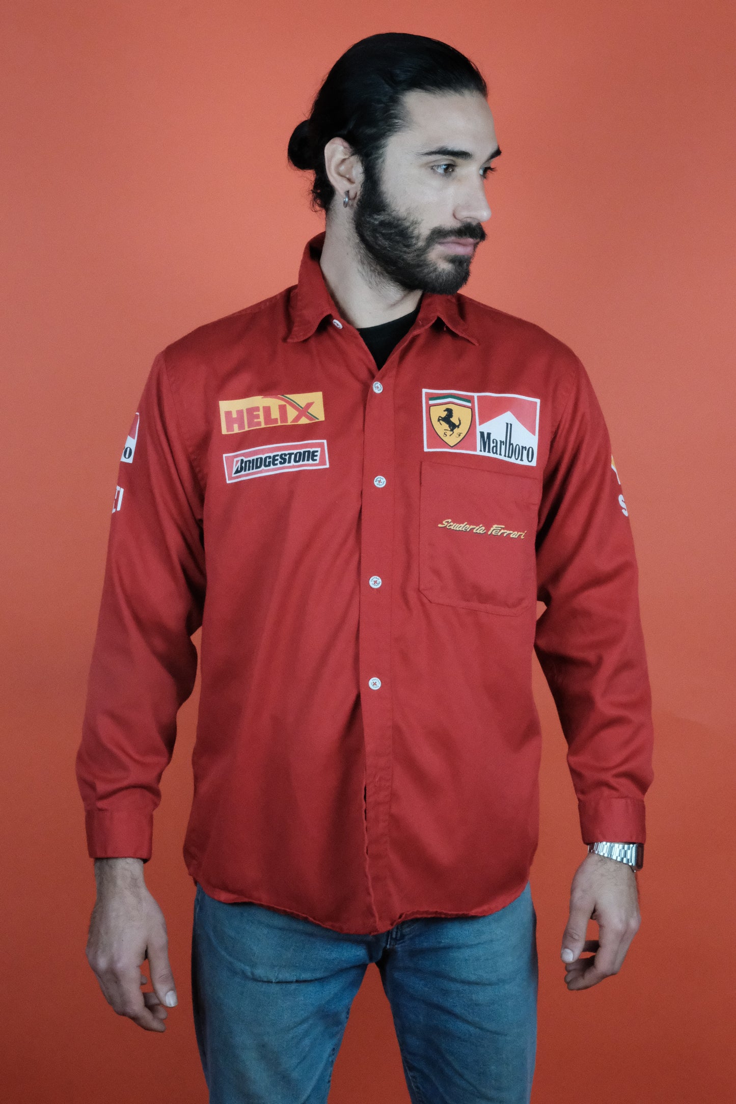 Ferrari Utility Red Shirt - vintage clothing clochard92.com