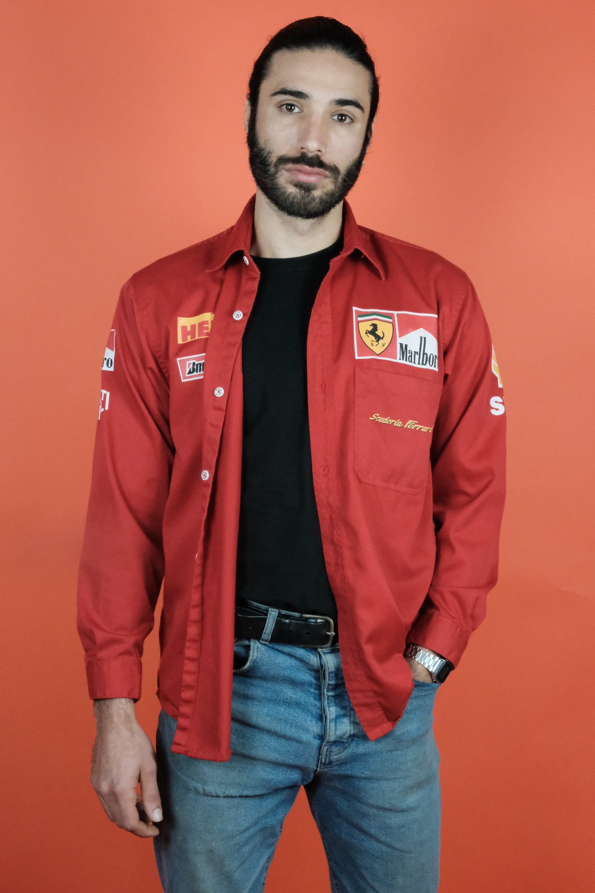 Ferrari Utility Red Shirt - vintage clothing clochard92.com