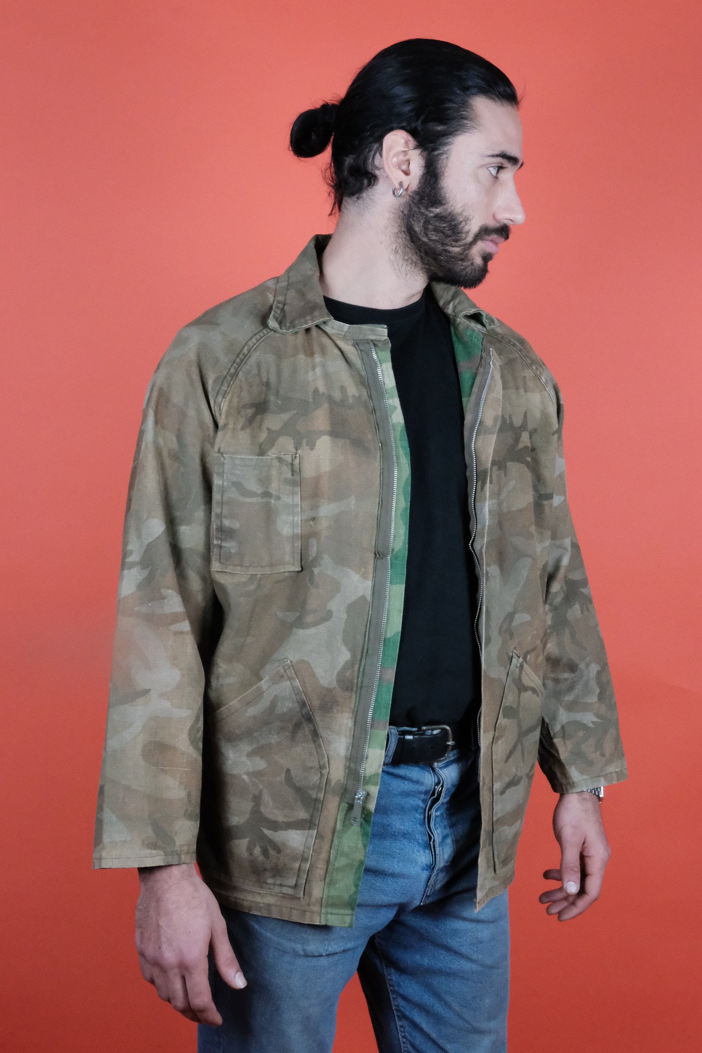 Ranger Hunting Jacket Reversible Camo Ideal Zip - vintage clothing clochard92.com