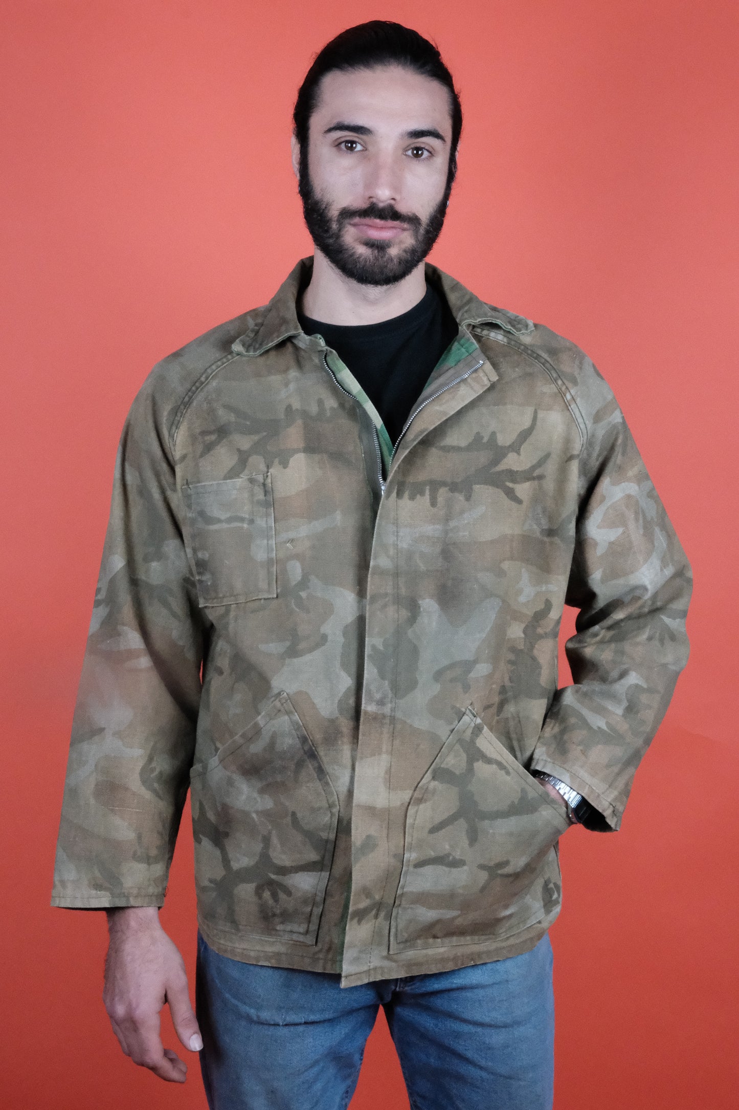 Ranger Hunting Jacket Reversible Camo Ideal Zip - vintage clothing clochard92.com