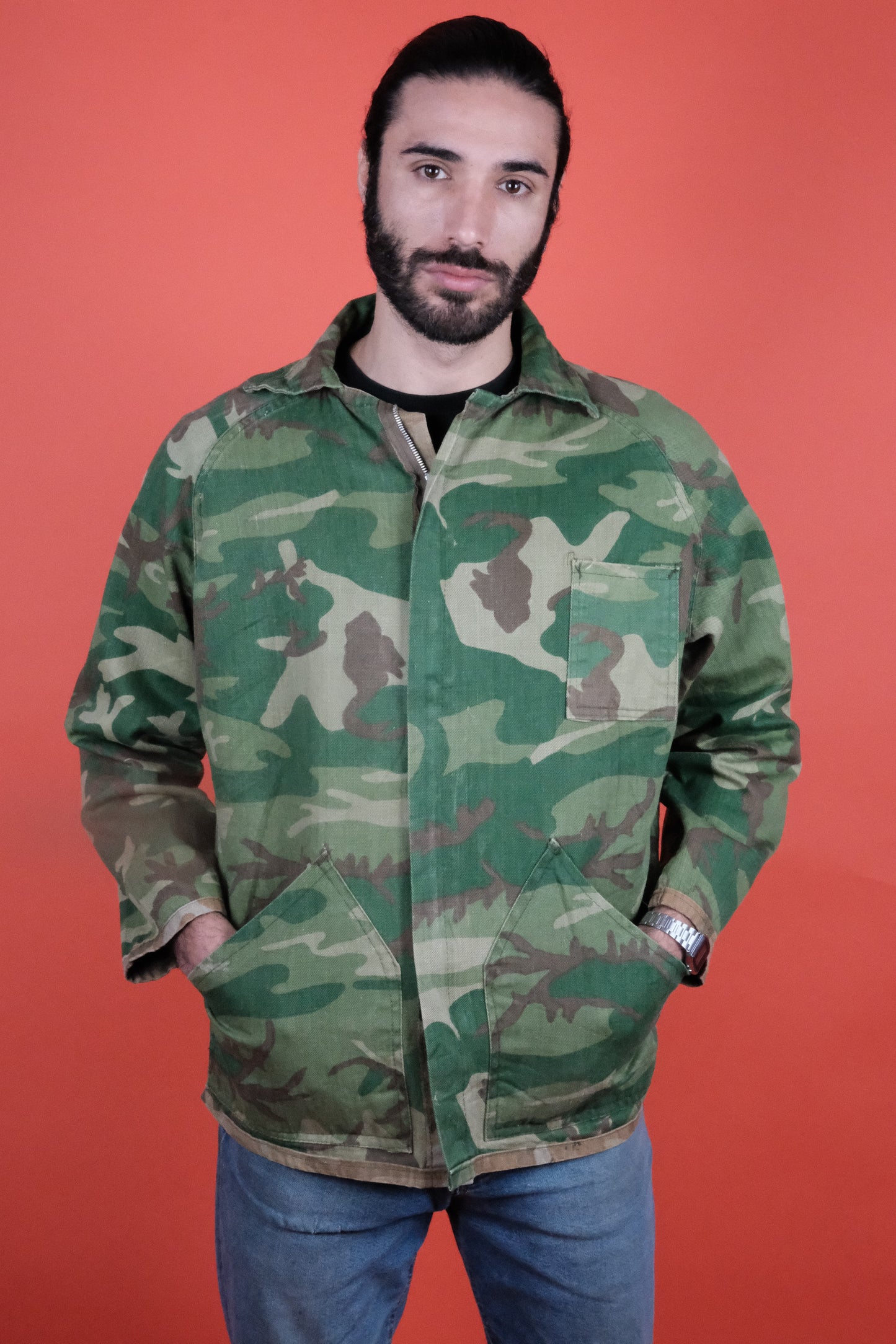 Ranger Hunting Jacket Reversible Camo Ideal Zip - vintage clothing clochard92.com