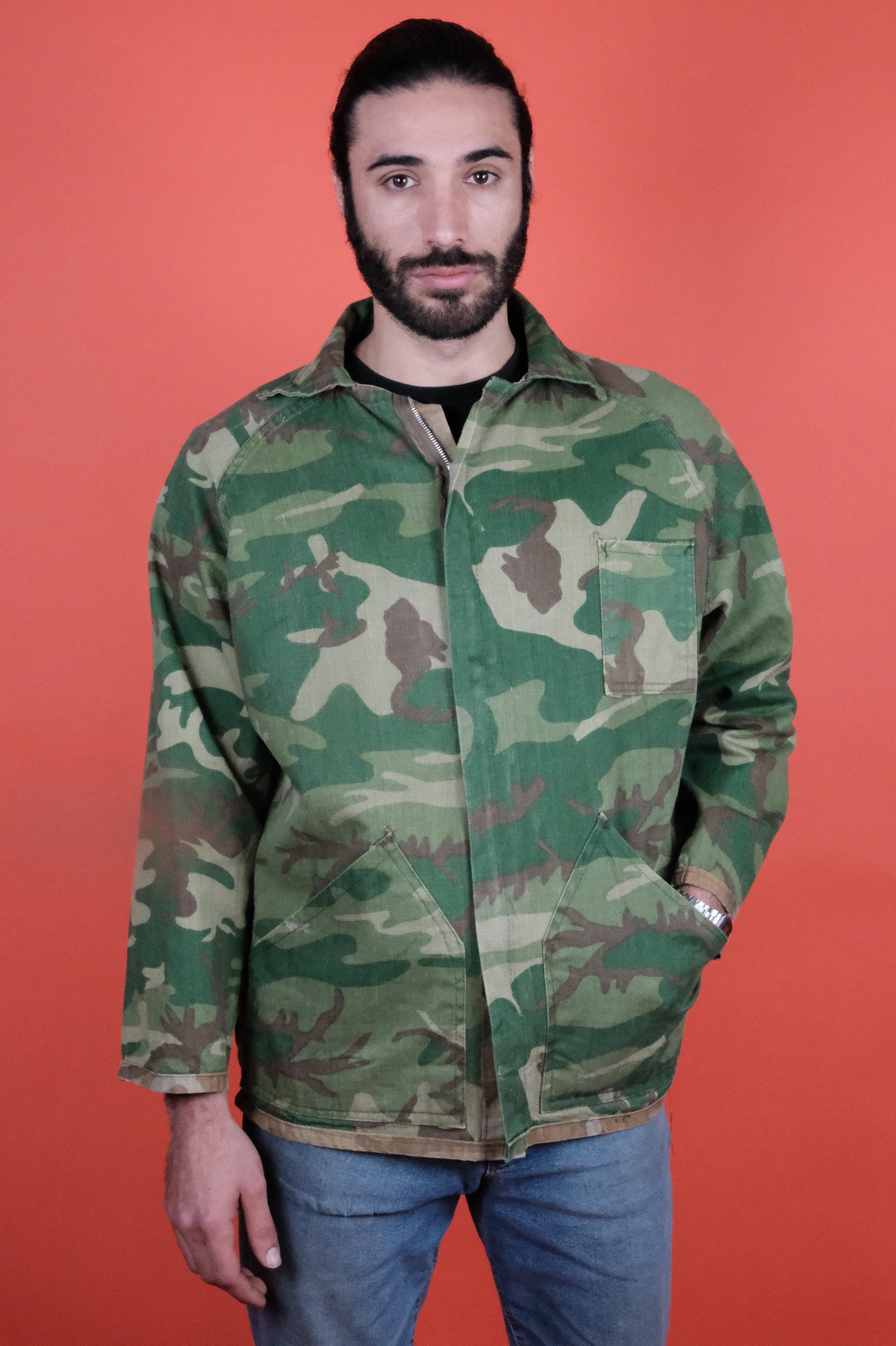 Ranger Hunting Jacket Reversible Camo Ideal Zip - vintage clothing clochard92.com