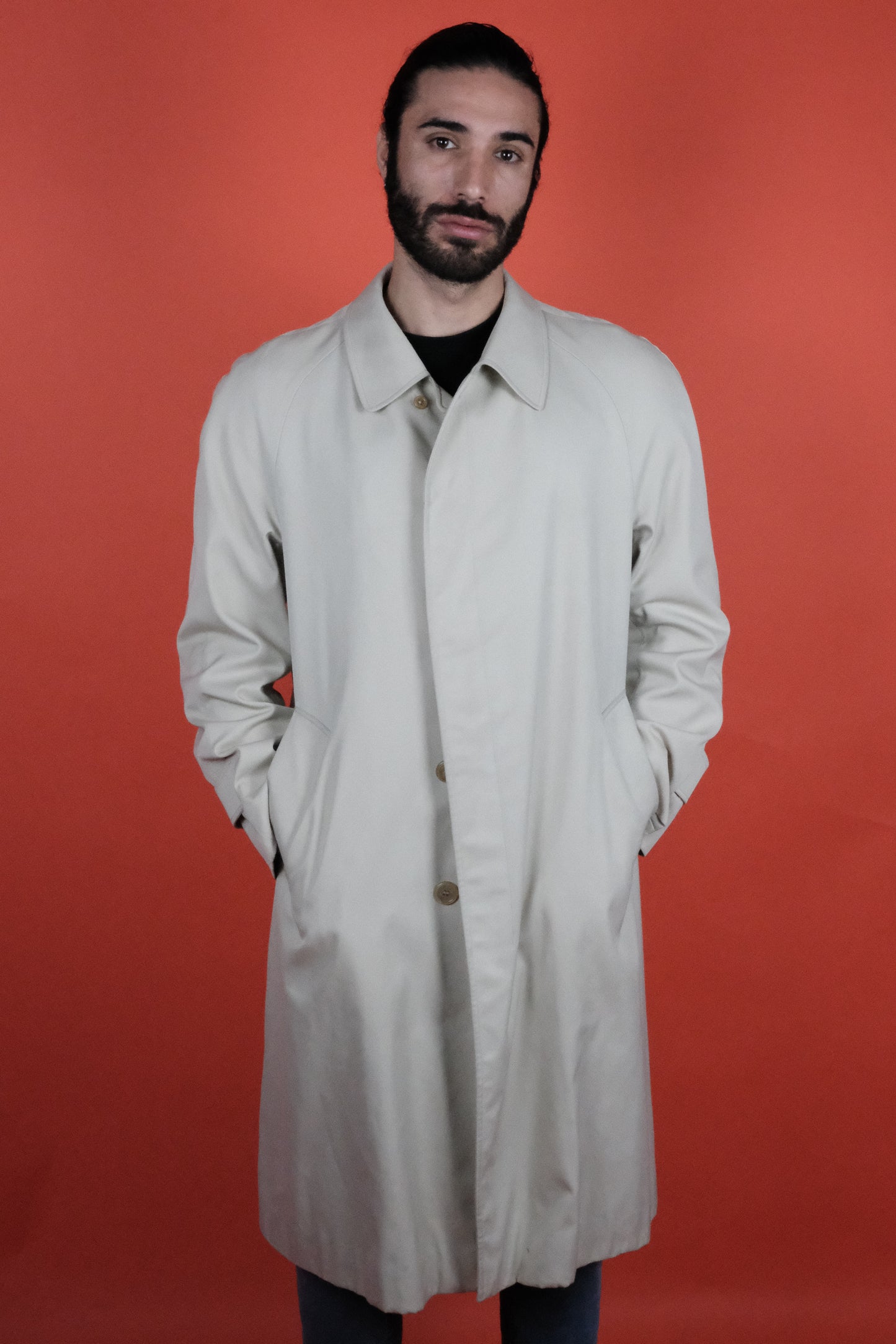 Aquascutum of London Long Coat Light Cream - vintage clothing clochard92.com