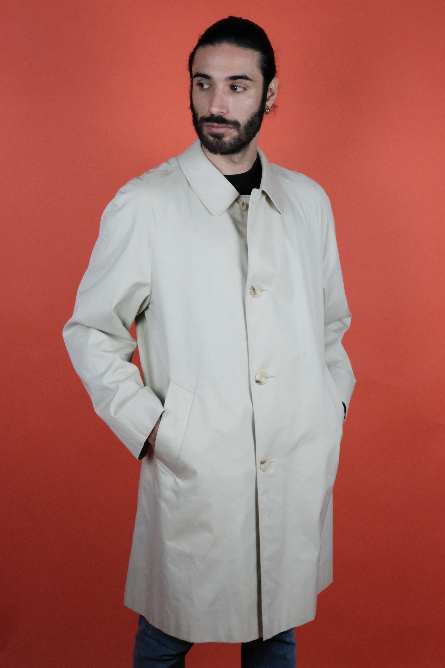 Aquascutum Of London Long Coat Beige 'L' - vintage clothing clochard92.com