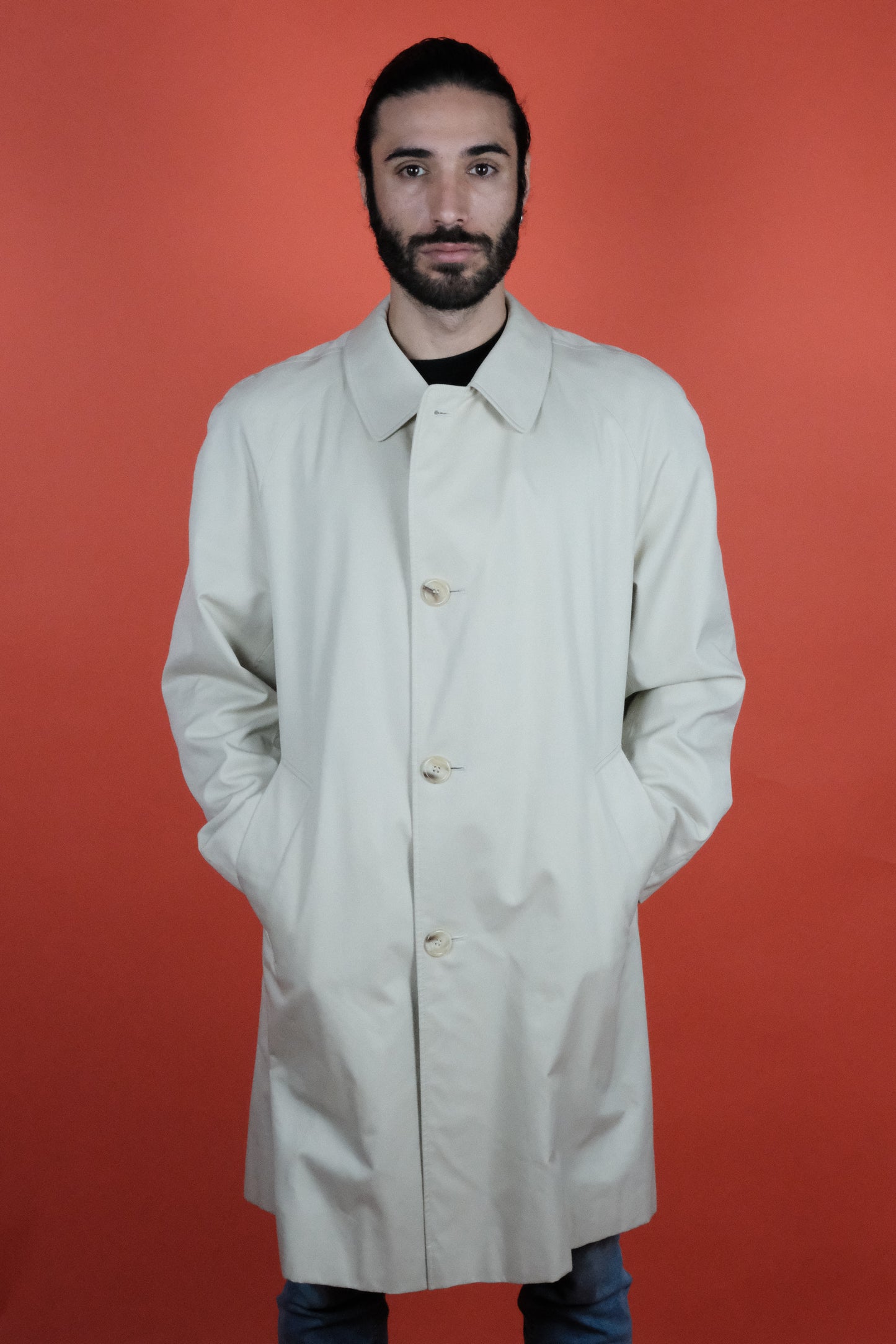 Aquascutum Of London Long Coat Beige 'L' - vintage clothing clochard92.com