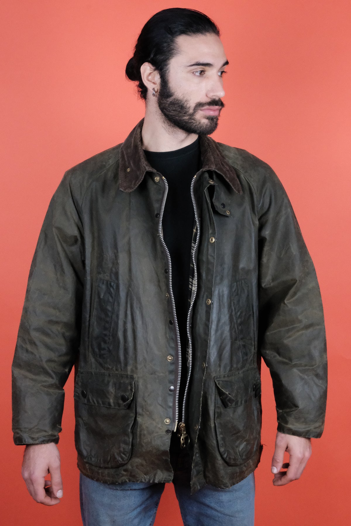 Barbour Bedale Wax Jacket Made in England 90's - vintage clothing clochard92.com
