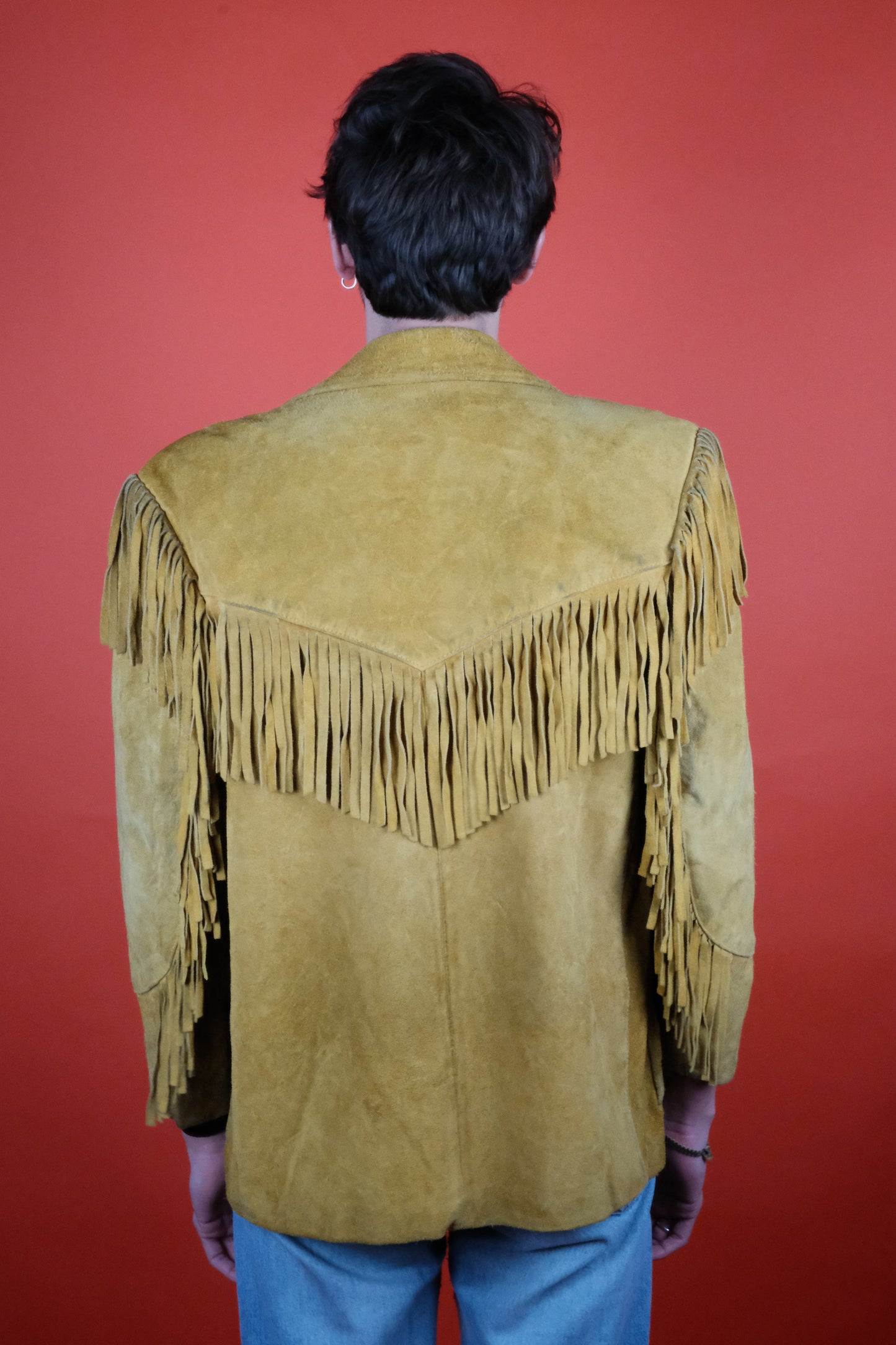 Fringe Suede Jacket 'M' Made in Argentina - vintage clothing clochard92.com