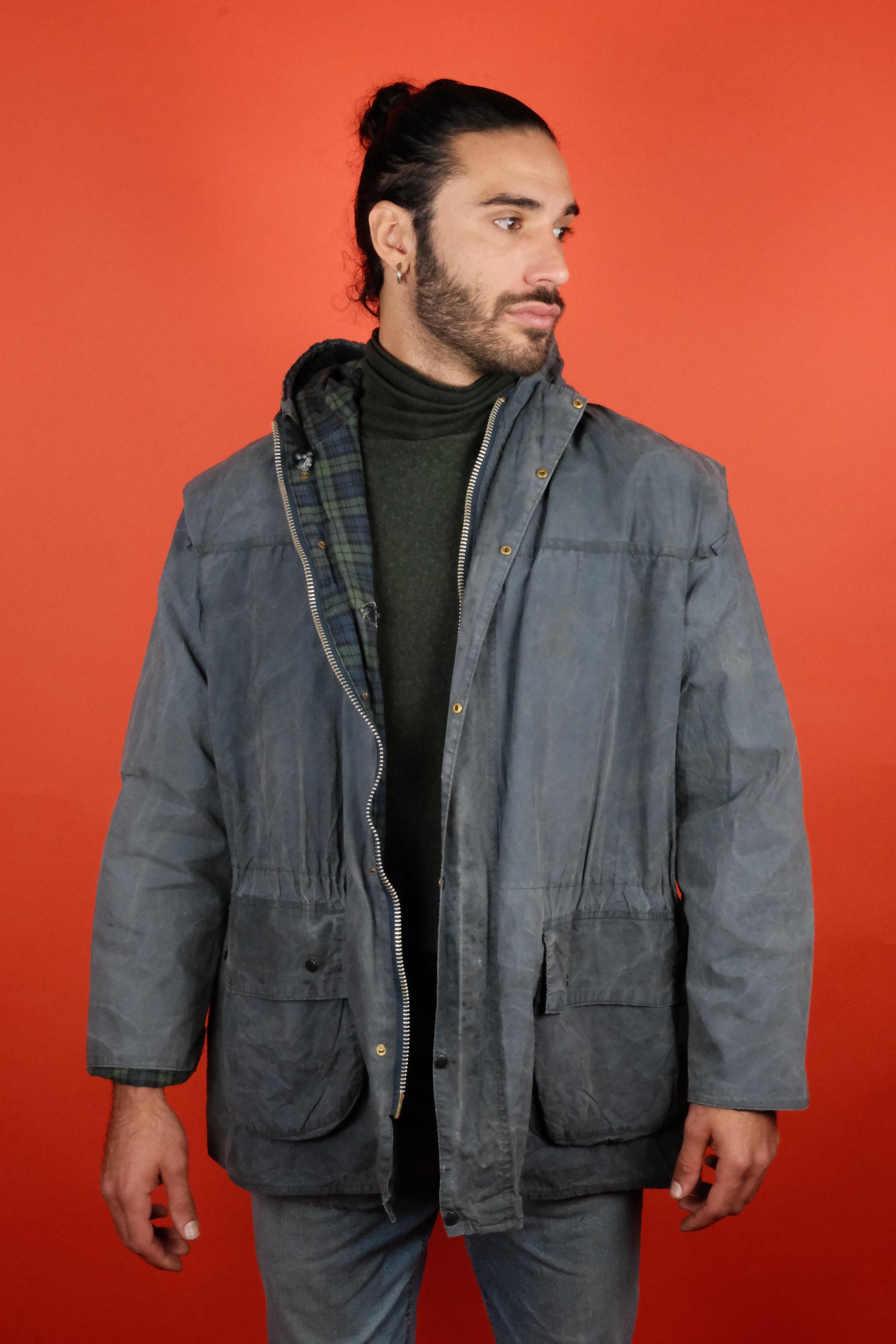 Barbour Durham Blue C46/117  - vintage clothing clochard92.com