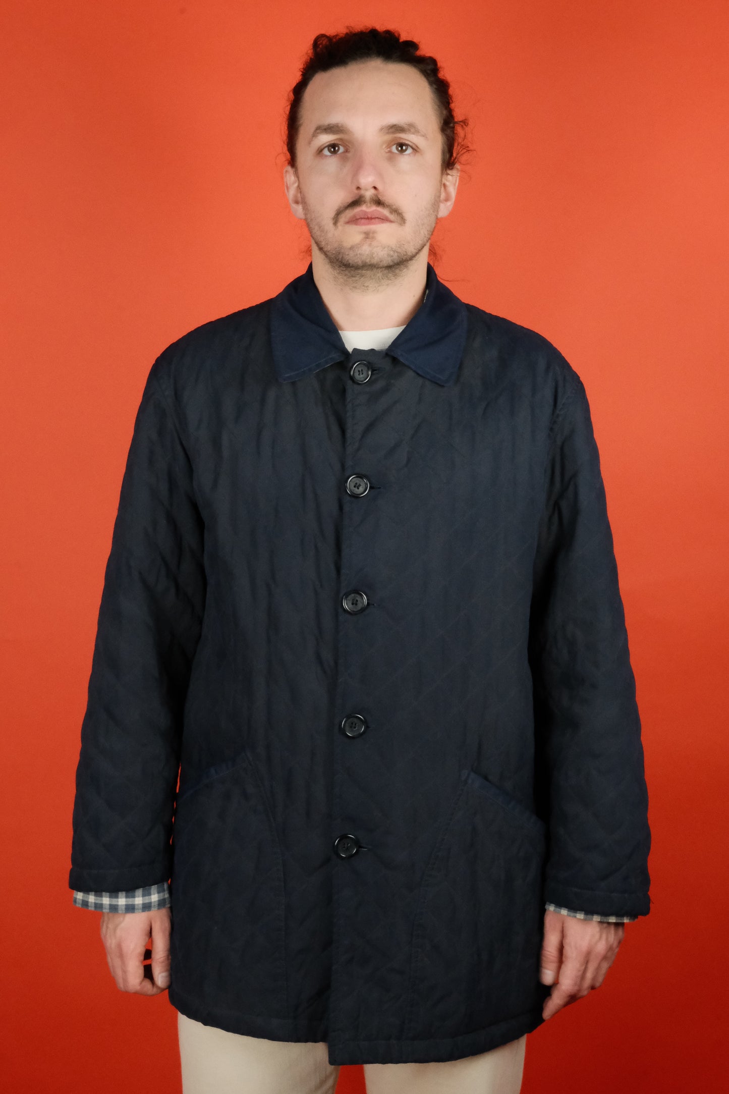 Burberrys' Short Navy Coat 'L' - vintage clothing clochard92.com