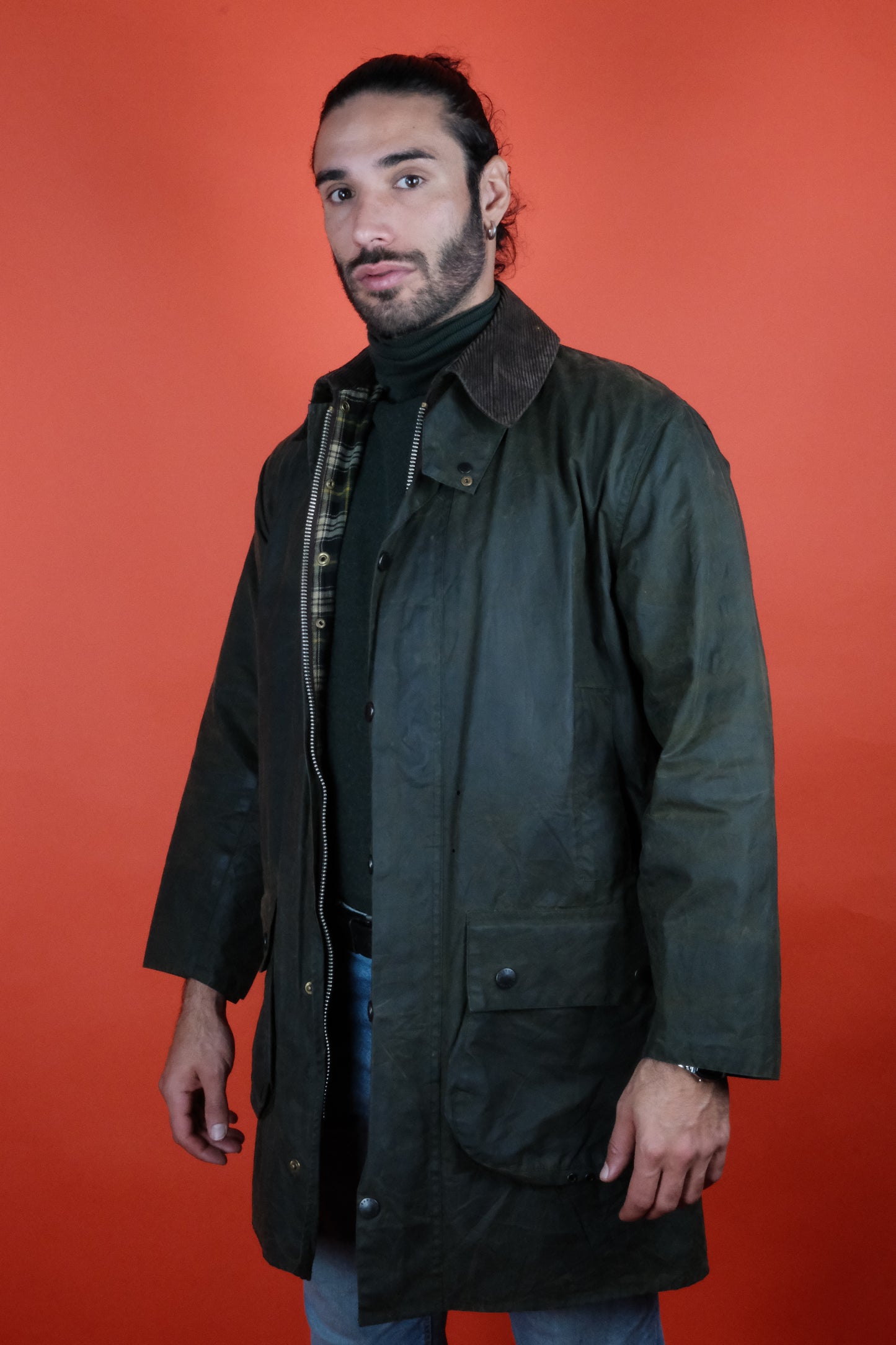 Barbour Border Wax Jacket 'S-M' C38/97cm - vintage clothing clochard92.com