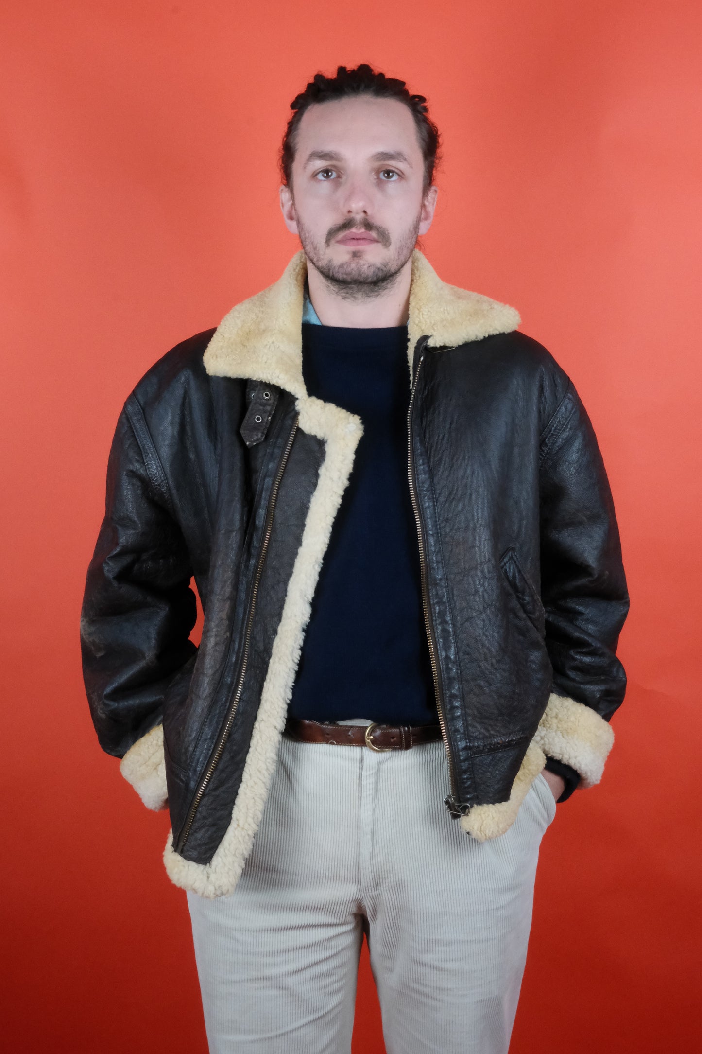 Goldhora B-3 Shearling Jacket - vintage clothing clochard92.com