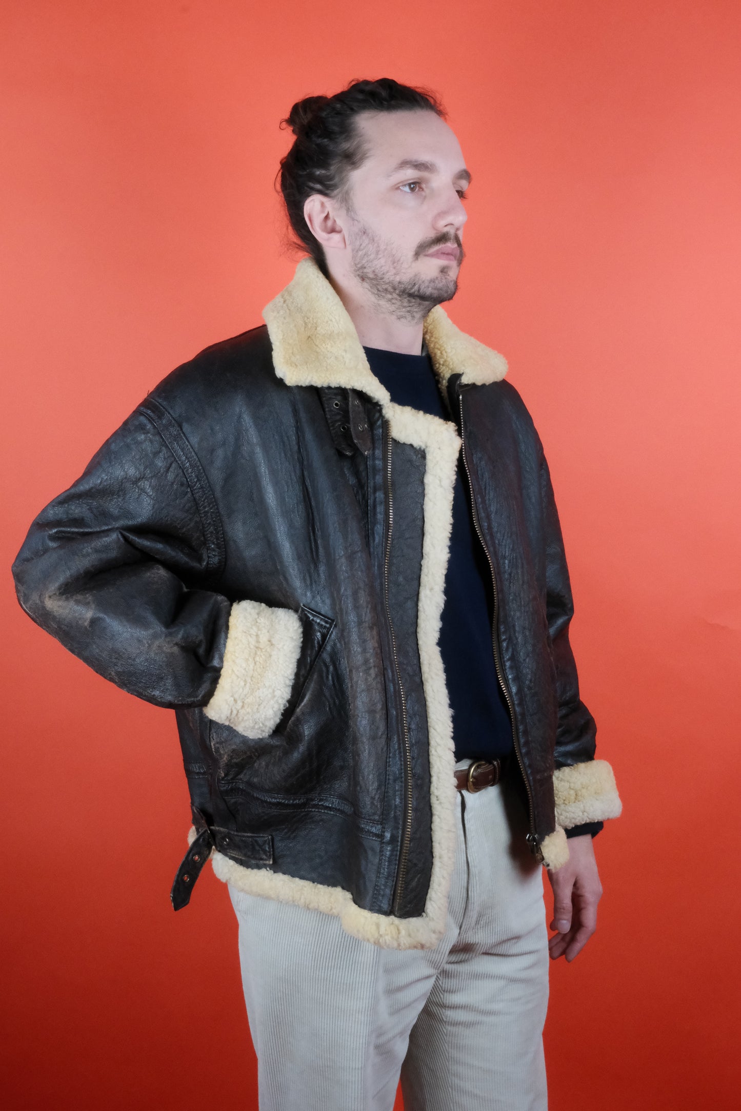 Goldhora B-3 Shearling Jacket - vintage clothing clochard92.com