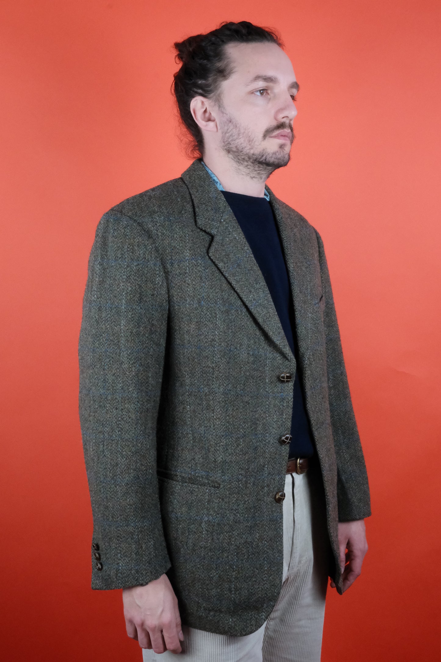 Giacca da abito in lana Harris Tweed 'L'