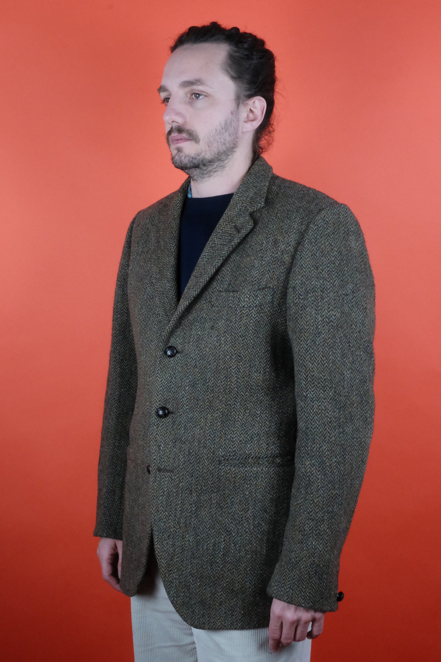 Dunn & Co Harris Tweed Wool Suit Jacket 'L' - vintage clothing clochard92.com