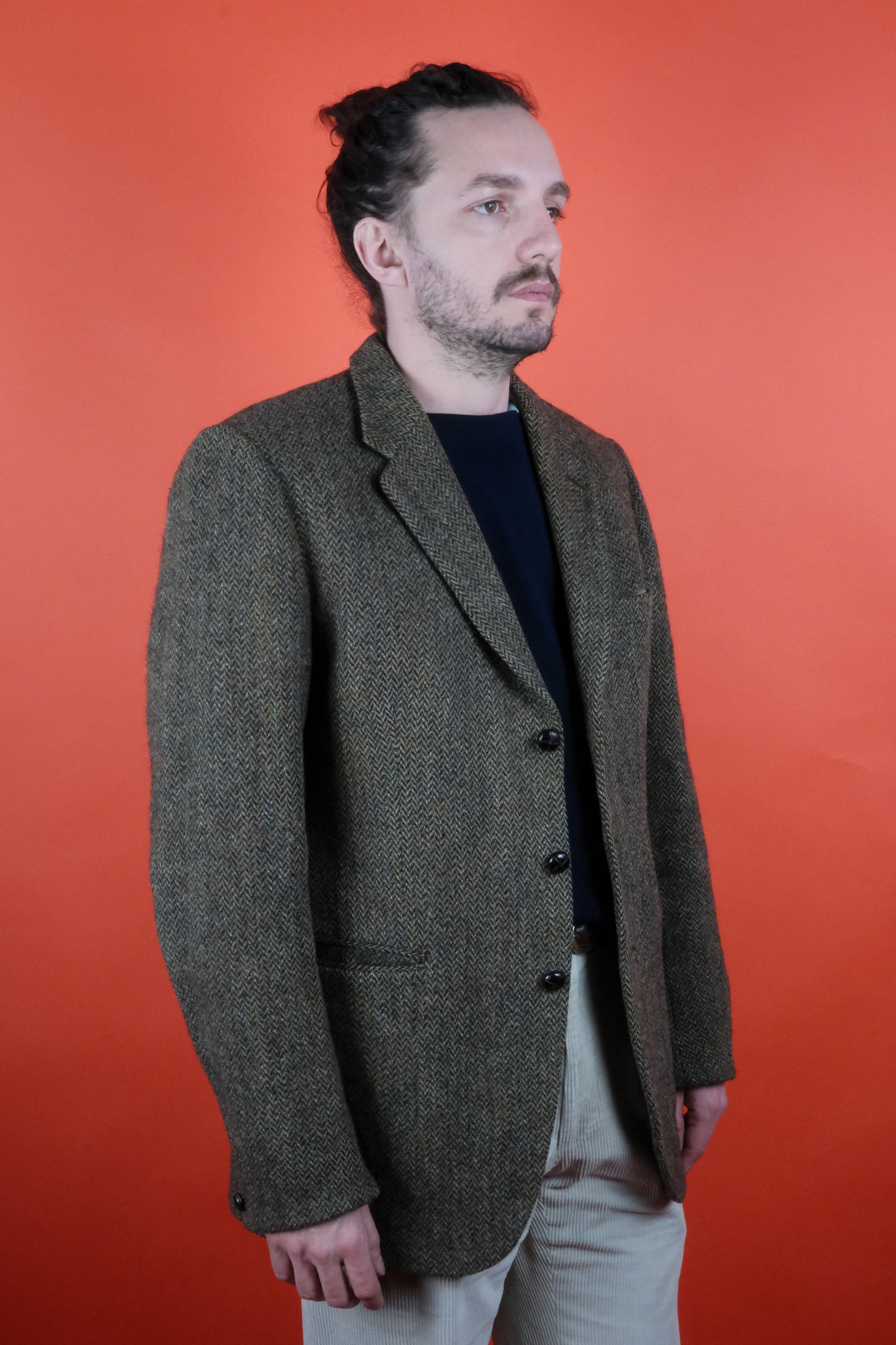 Dunn & Co Harris Tweed Wool Suit Jacket 'L' - vintage clothing clochard92.com