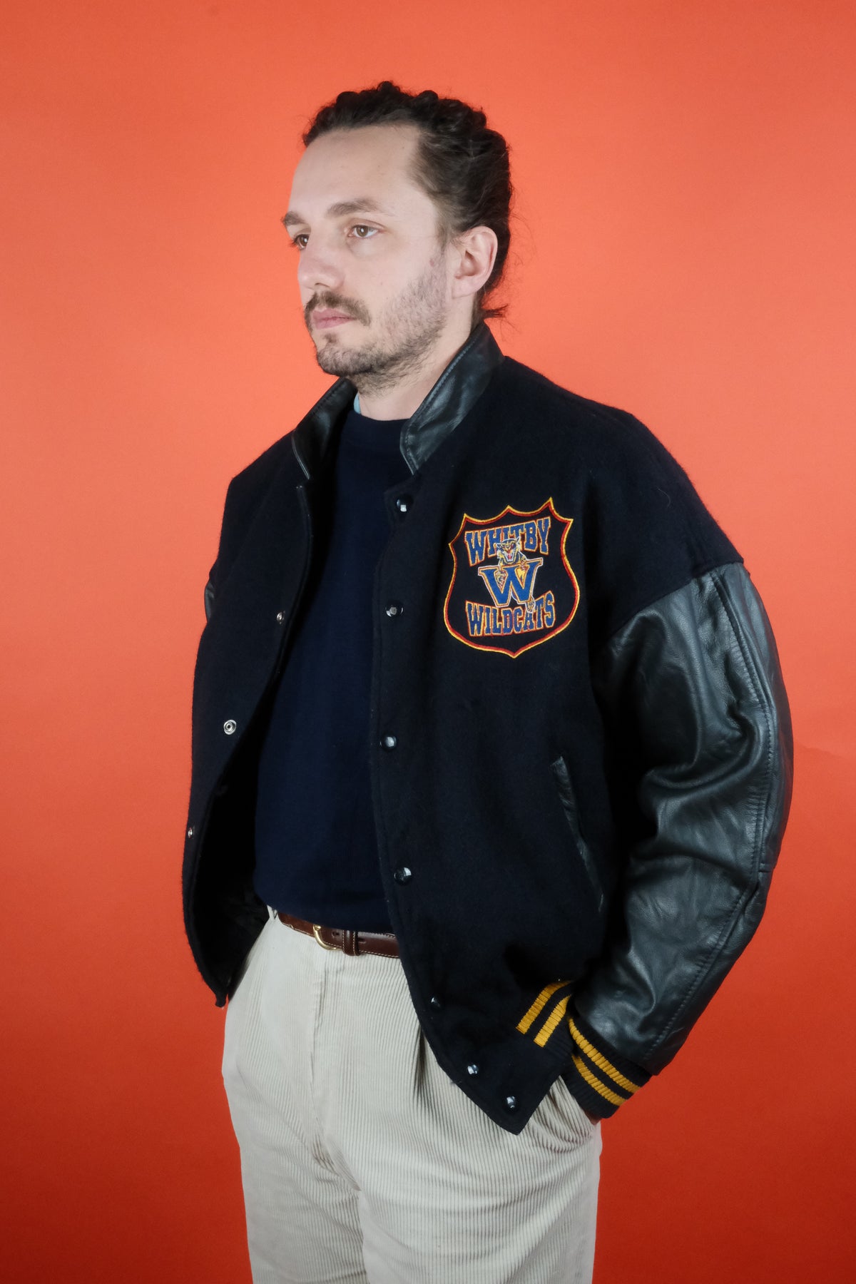 Plain & Simple WHITBY WILDCATS Varsity Jacket 'M-L' - vintage clothing clochard92.com