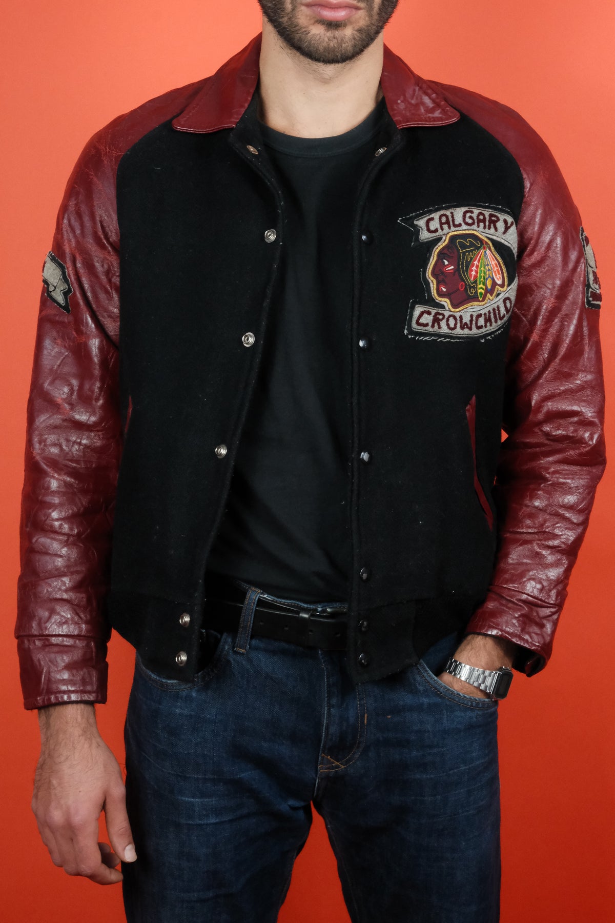 Varsity Jacket 'Calgary Crowchild' M - vintage clothing clochard92.com