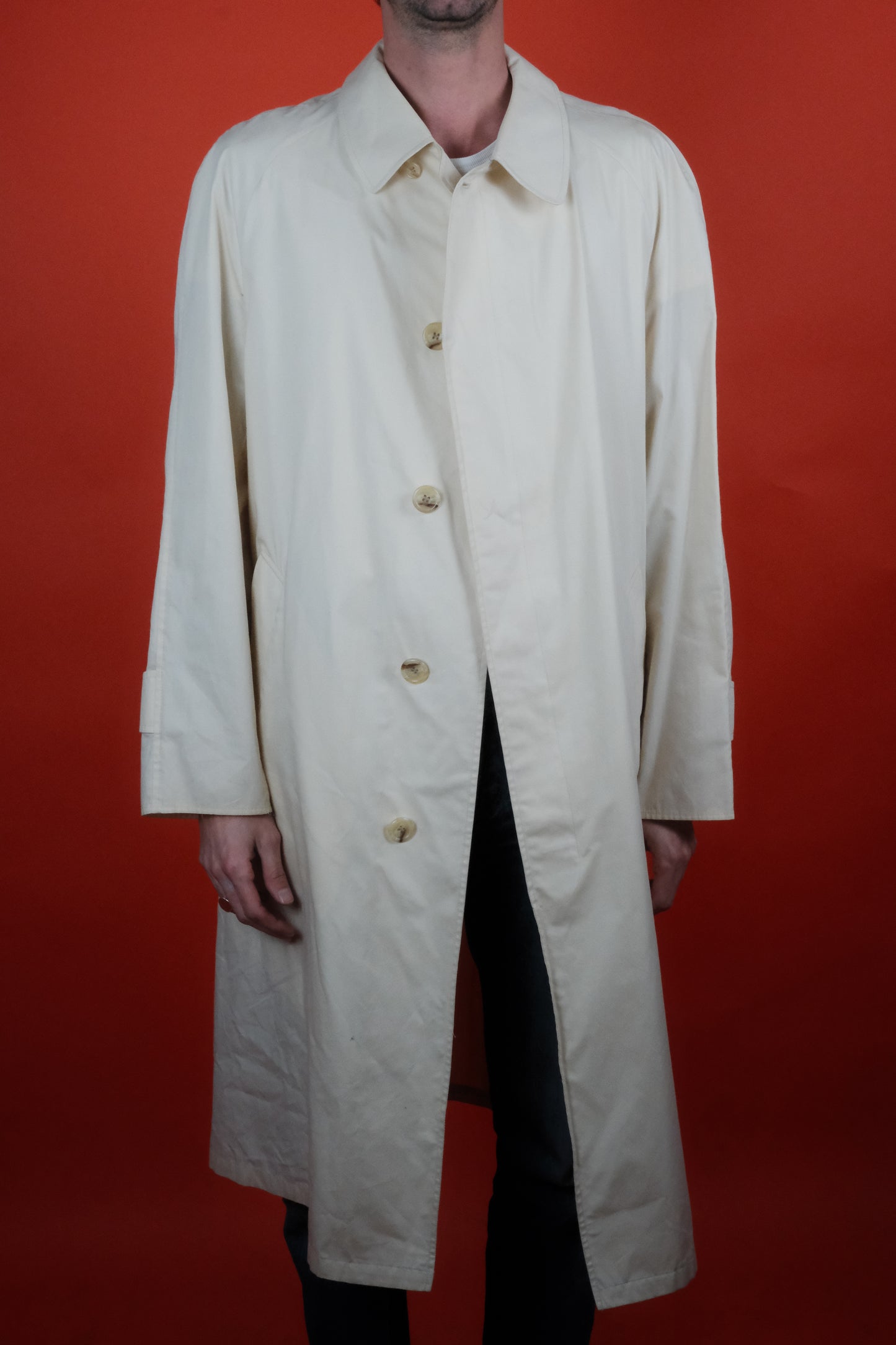 Aquascutum Light Beige Trench Coat 'L' - vintage clothing clochard92.com