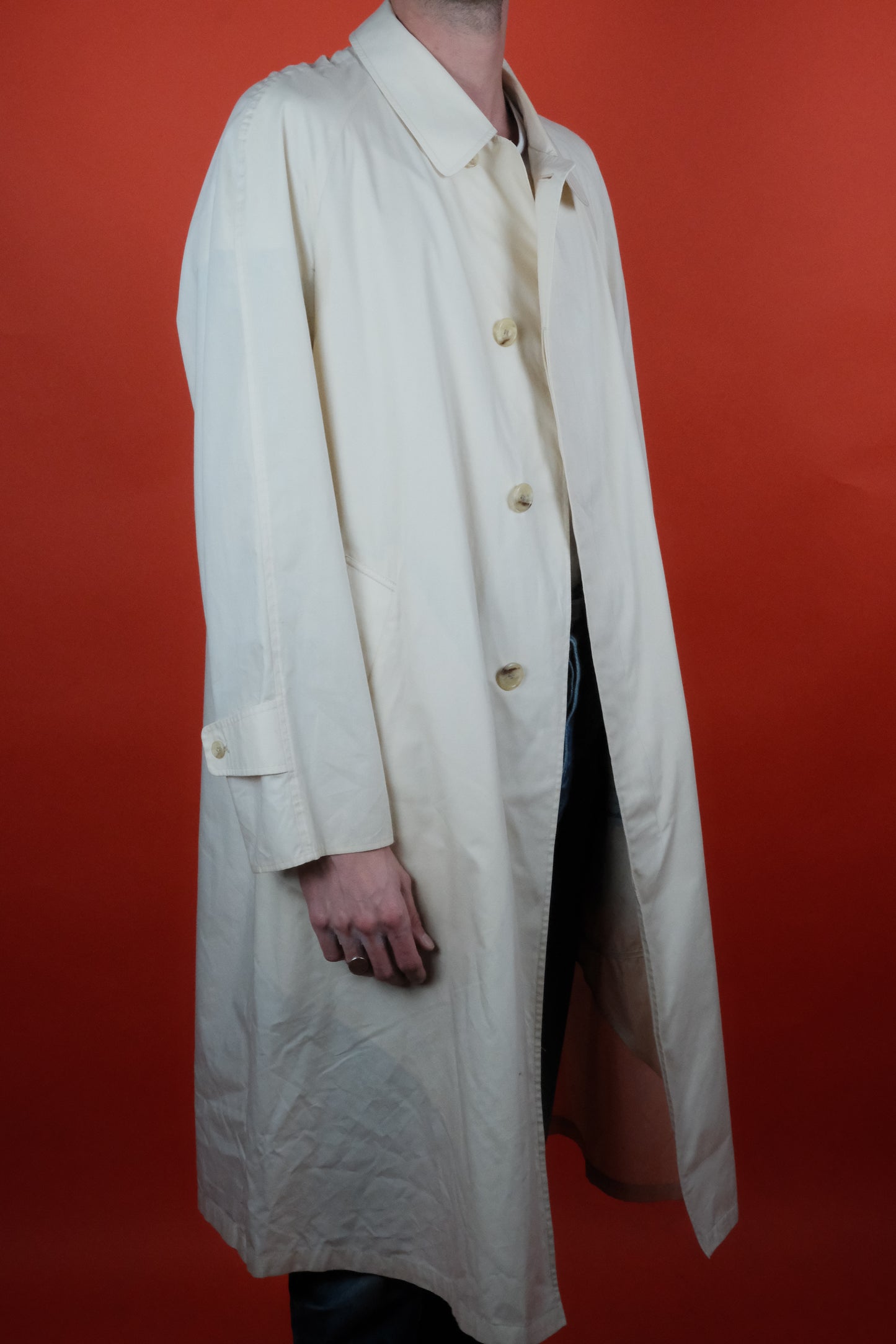 Aquascutum Light Beige Trench Coat 'L' - vintage clothing clochard92.com