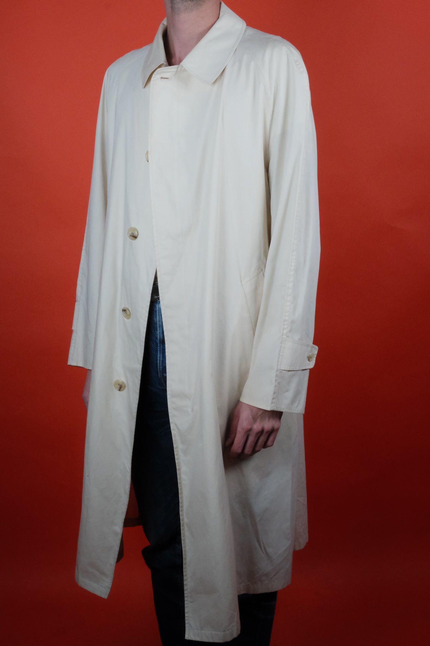 Aquascutum Light Beige Trench Coat 'L' - vintage clothing clochard92.com