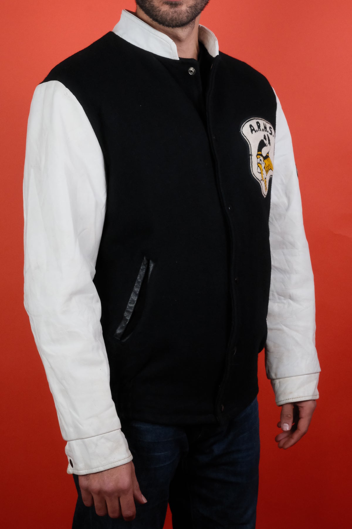Varsity Jacket A.R.H.S. 'L/42' - vintage clothing clochard92.com