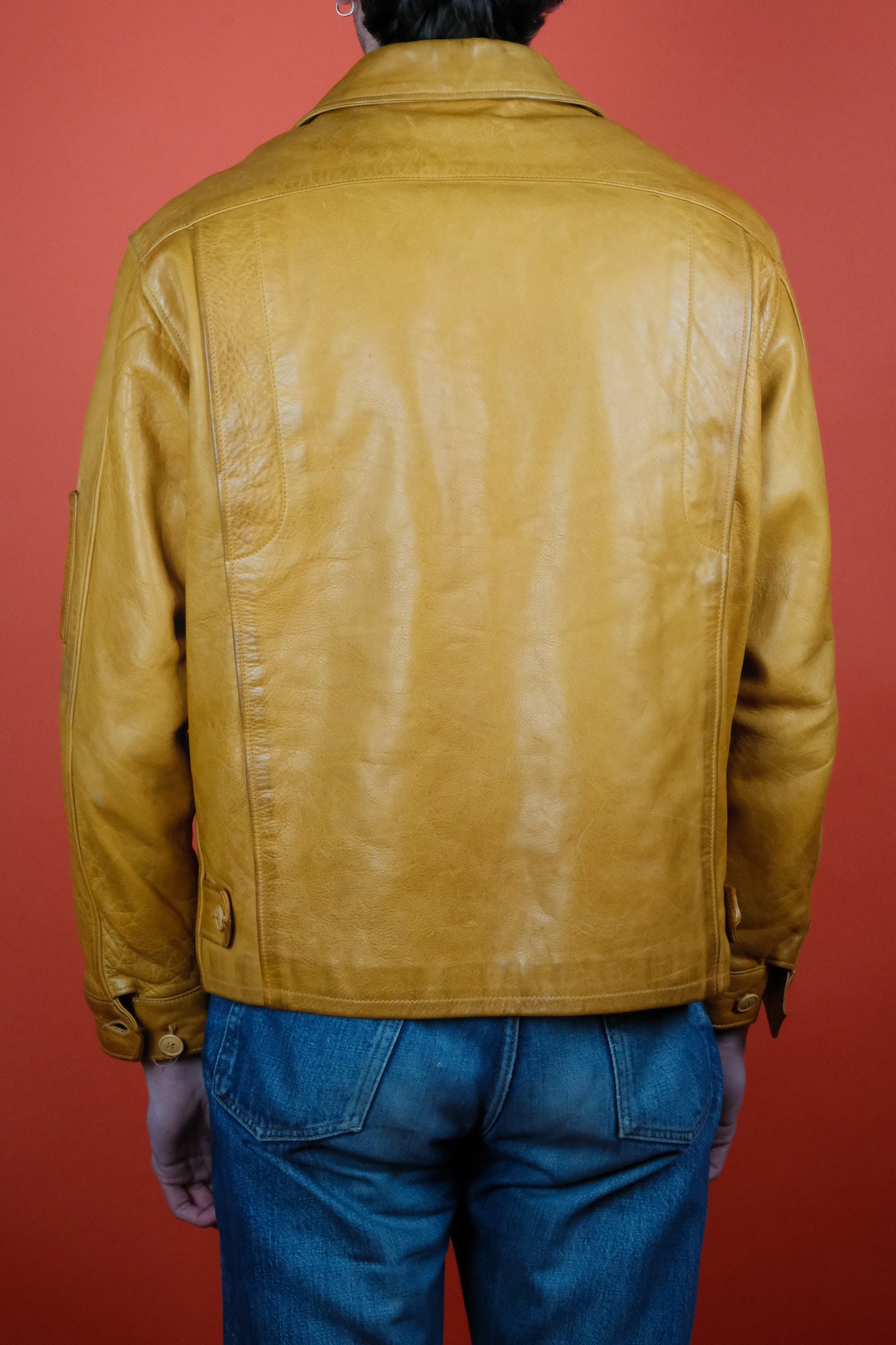Double Five Leather Jacket w/ Detachable Warm Lining Made in USA 'M' - vintage clothing clochard92.com