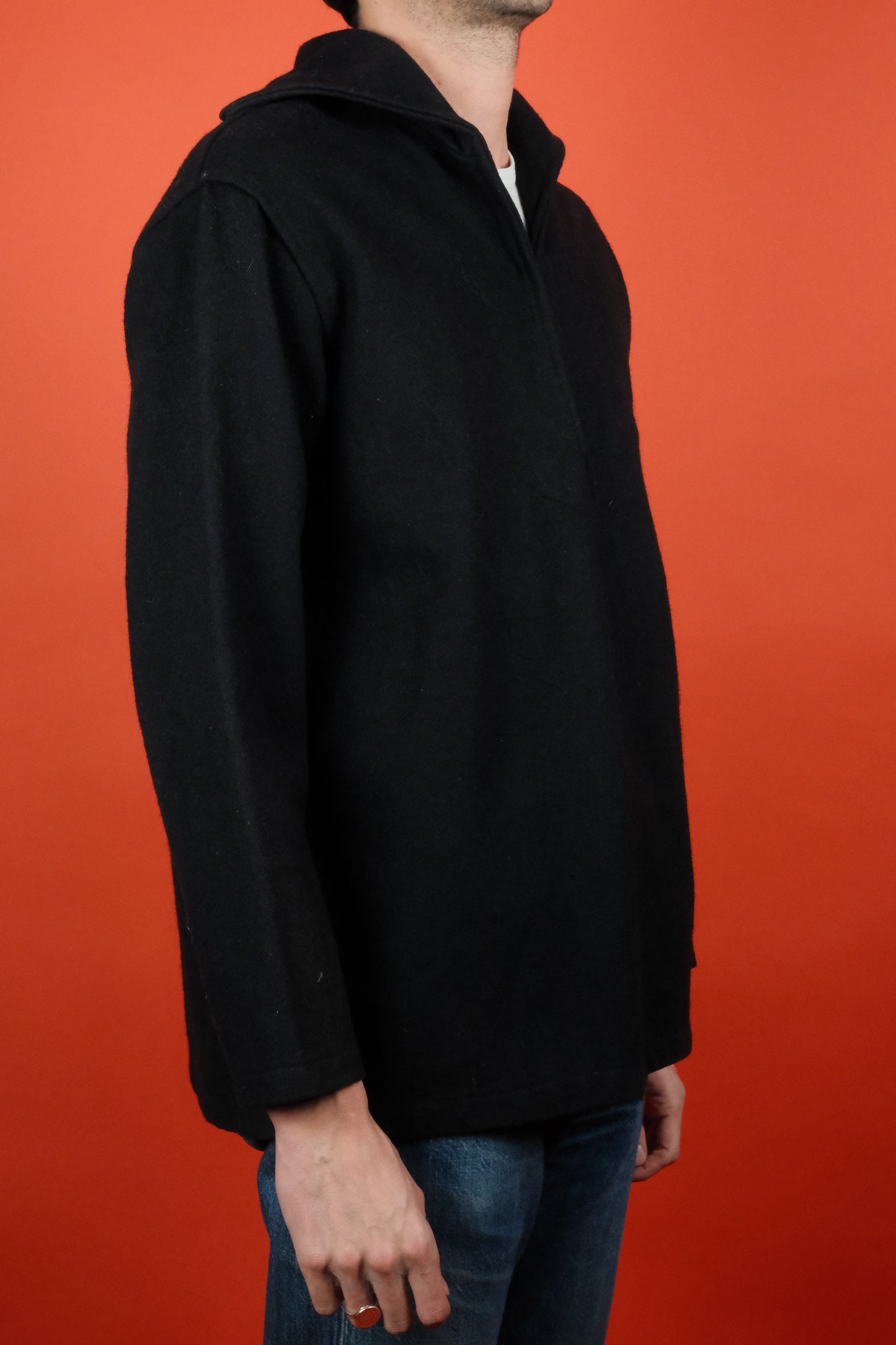 French Marine Wool Navy Shirt 'M/48' - vintage clothing clochard92.com