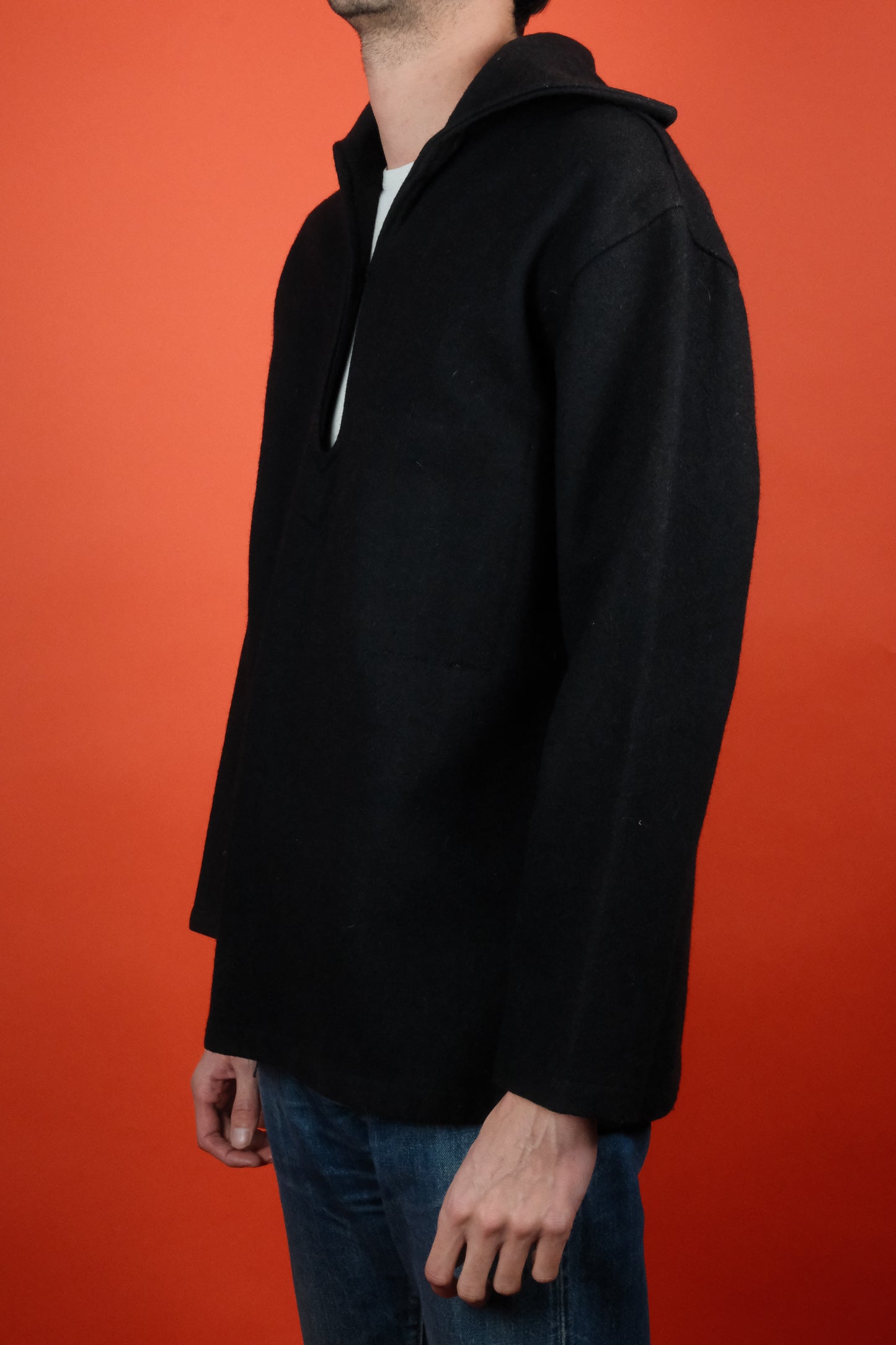 French Marine Wool Navy Shirt 'M/48' - vintage clothing clochard92.com