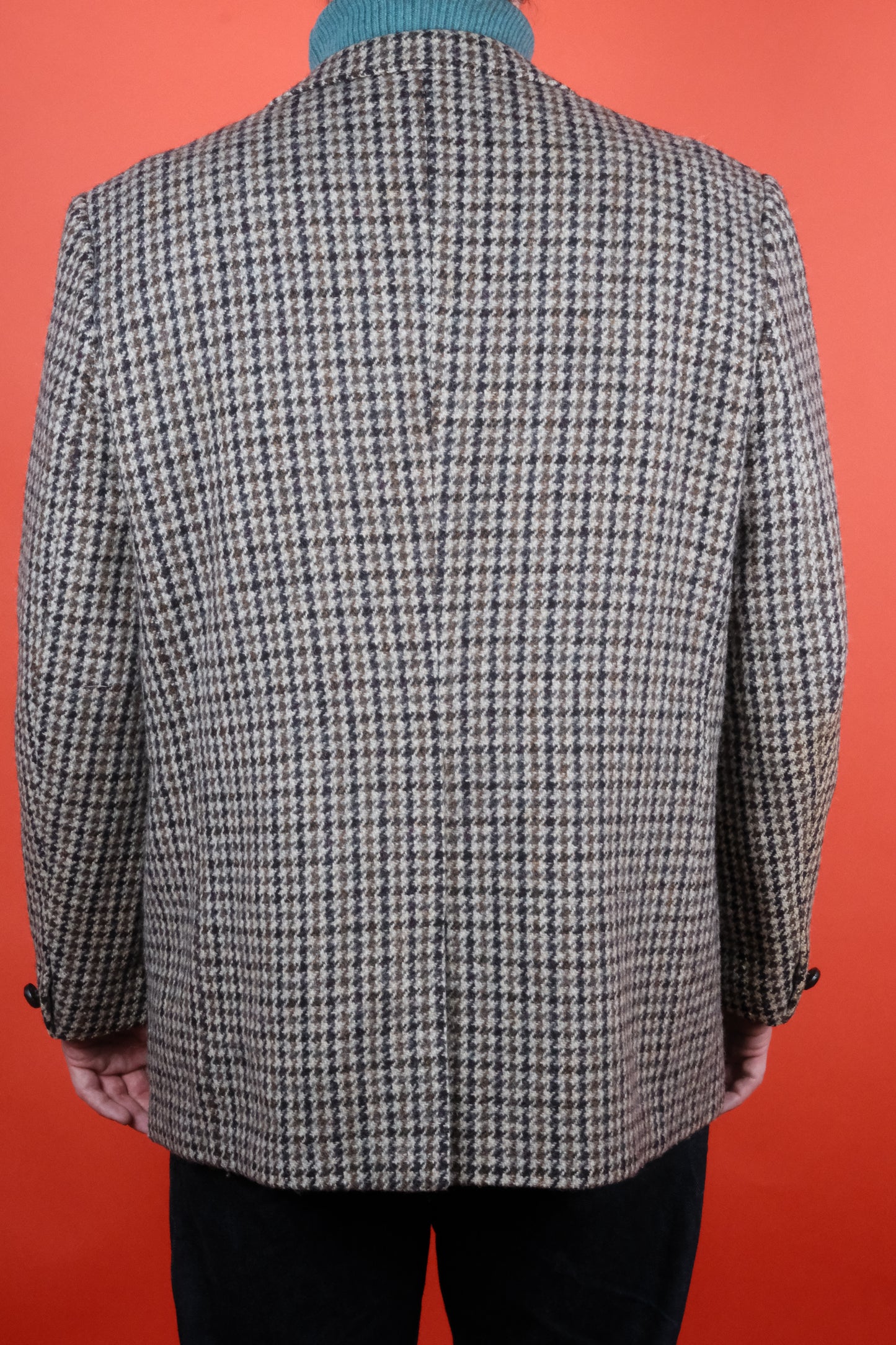 Senator Harris Tweed Houndstooth Suit Jacket 'L' - vintage clothing clochard92.com