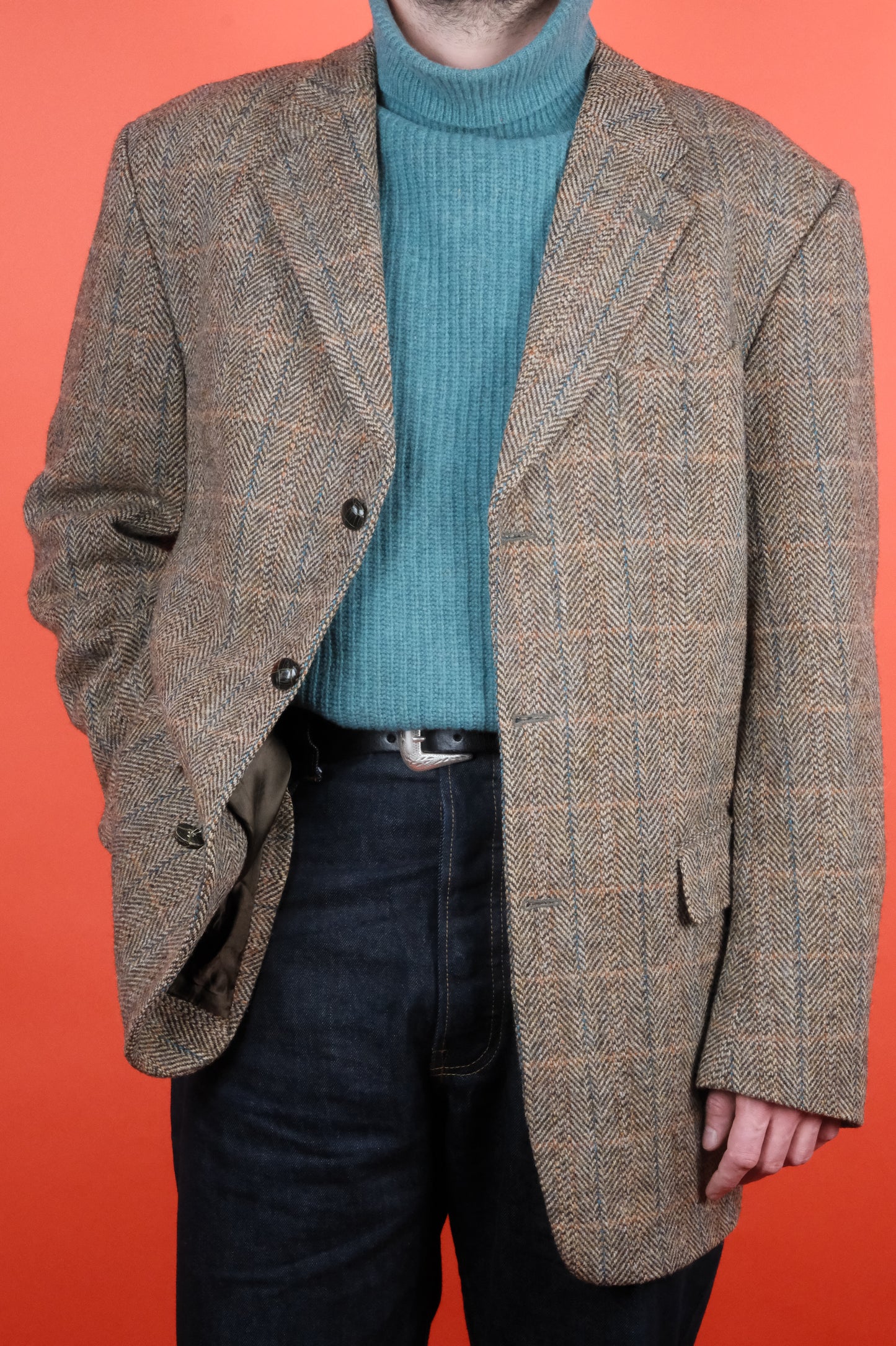 Konen Harrris Tweed Suit Jacket 'XL' - vintage clothing clochard92.com