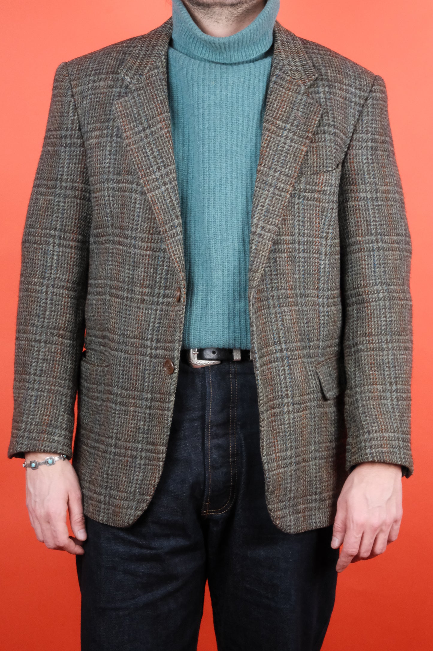 Harris Tweed Suit Jacket Made in Italy 'M/L' - vintage clothing clochard92.com