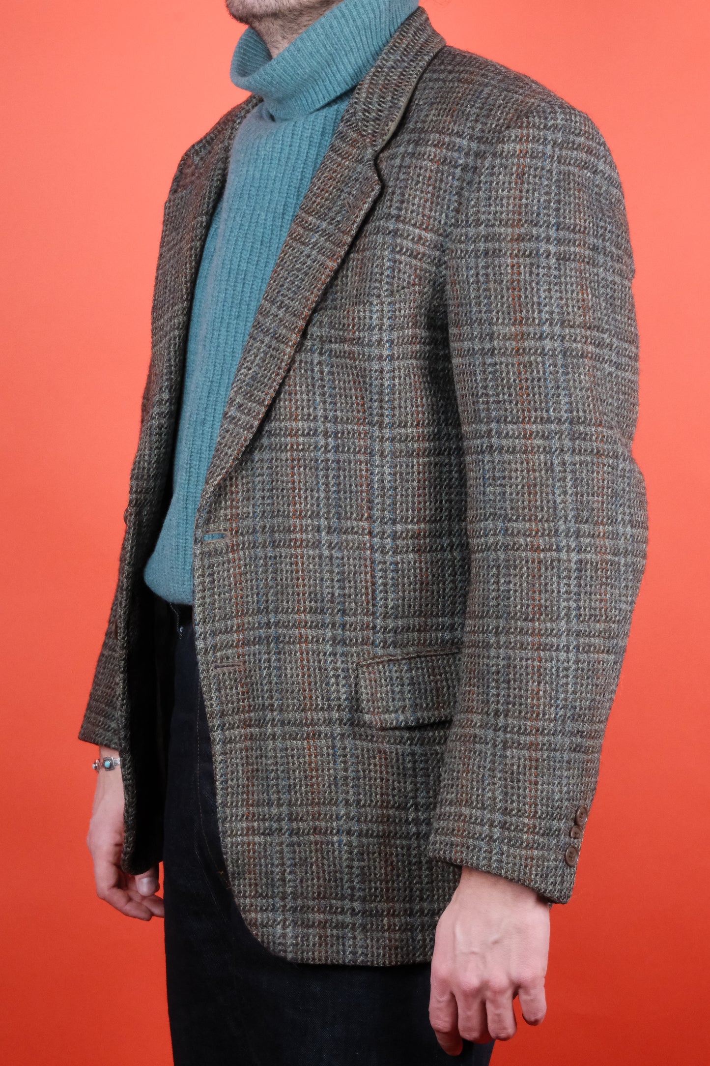 Harris Tweed Suit Jacket Made in Italy 'M/L' - vintage clothing clochard92.com