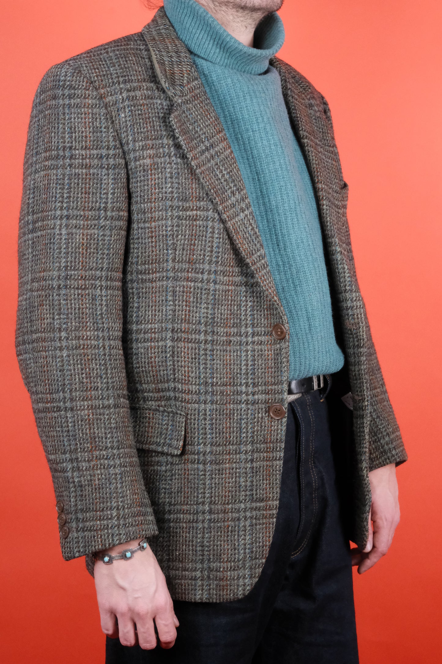 Harris Tweed Suit Jacket Made in Italy 'M/L' - vintage clothing clochard92.com