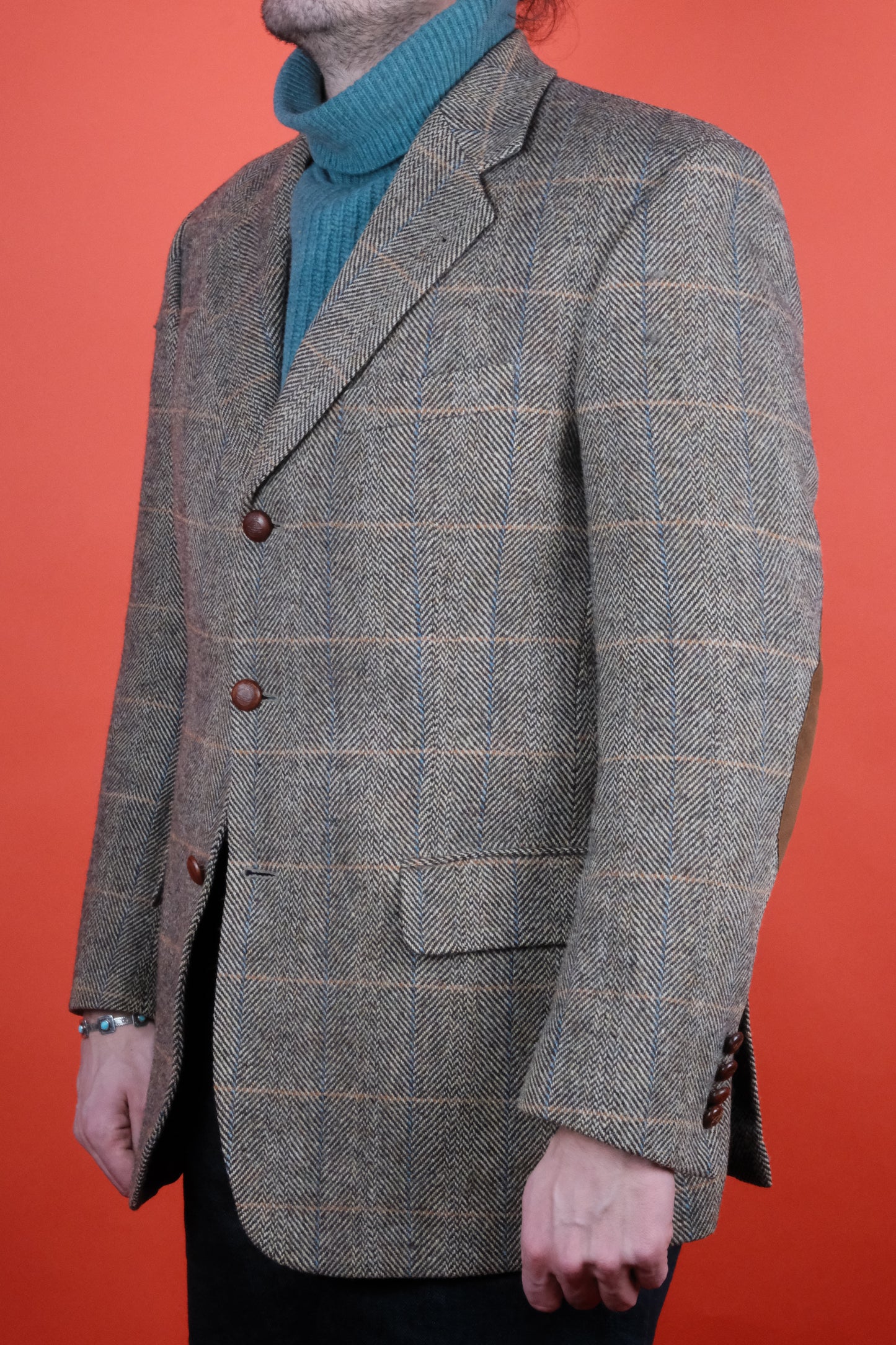 Barutti Harris Tweed Wool Suit Jacket 'M-L' - vintage clothing clochard92.com