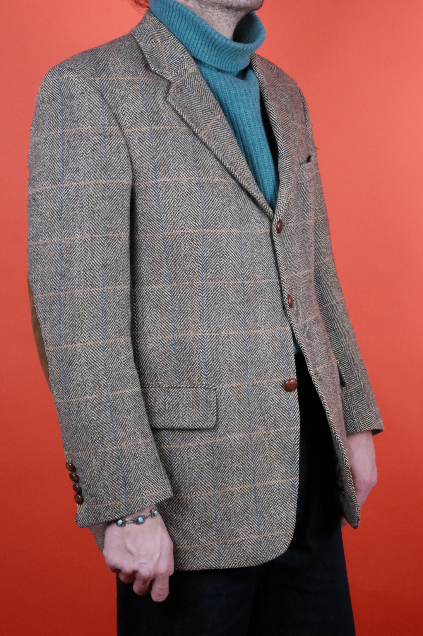 Barutti Harris Tweed Wool Suit Jacket 'M-L' - vintage clothing clochard92.com