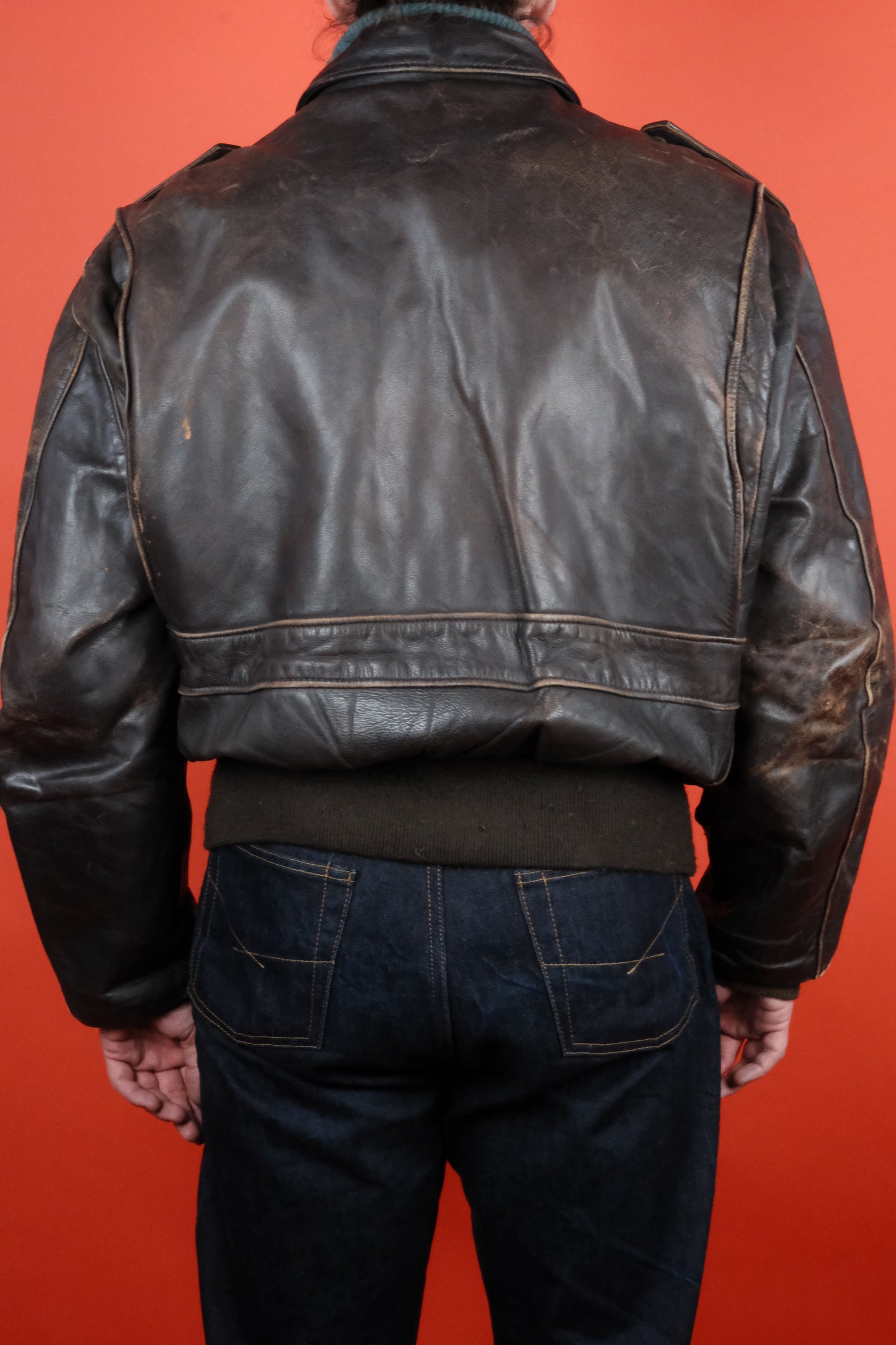 Schott Leather Jacket Type2 Patina Brown 'L' - vintage clothing clochard92.com