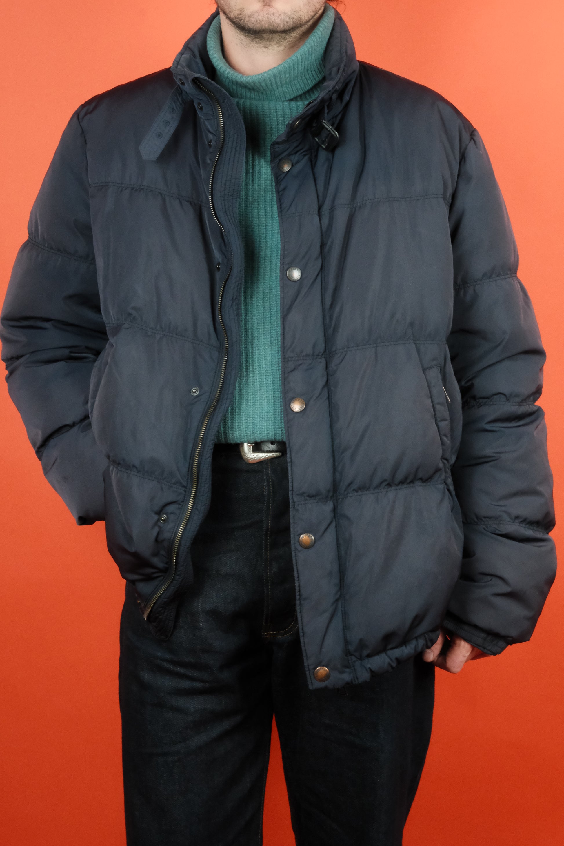 Burberry Brit Navy Down Jacket 'XXL' - vintage clothing clochard92.com, Vintage Store Clochard92.com