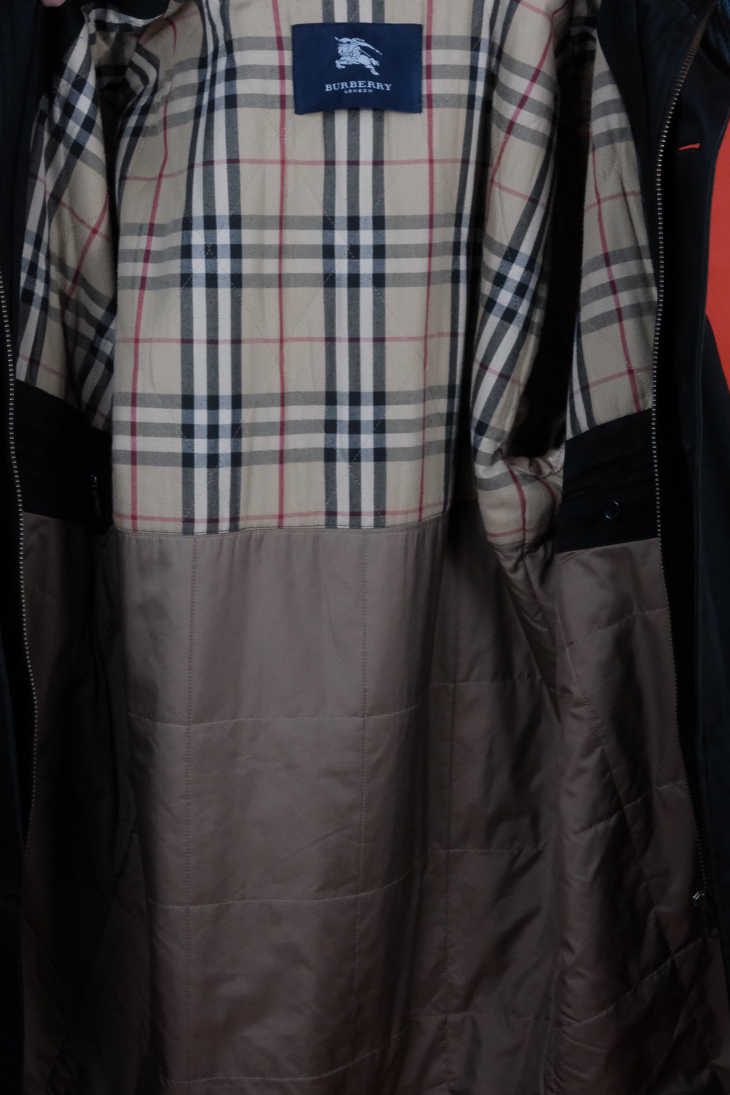 Burberry Black Cotton Short Coat 'L' - vintage clothing clochard92.com