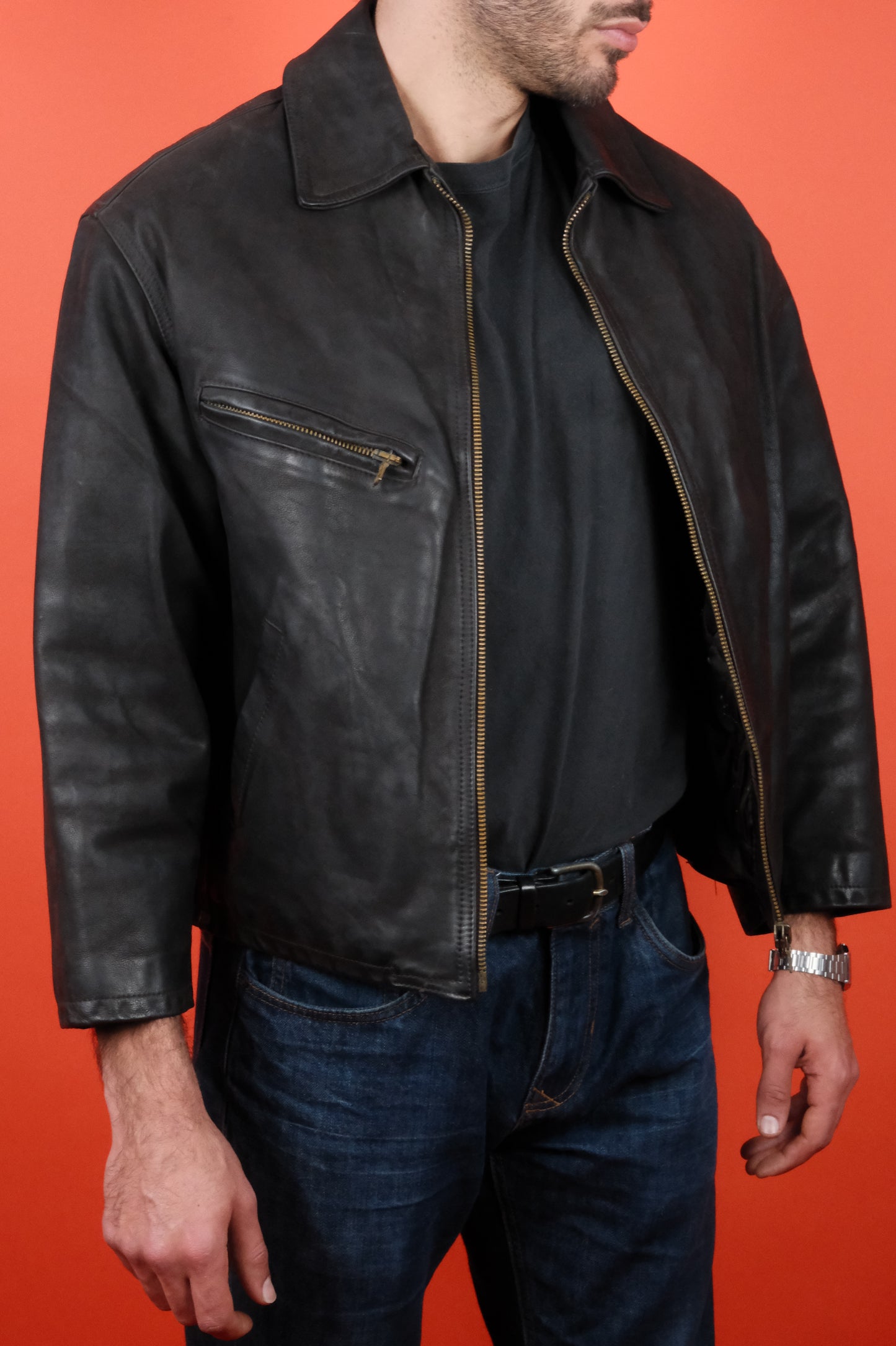 Leather Jacket - vintage clothing clochard92.com