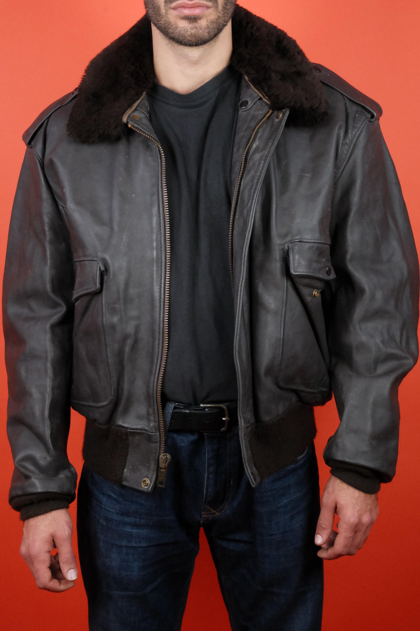 Schott Type A-2 Leather Jacket 684 SM 'XL' - vintage clothing clochard92.com