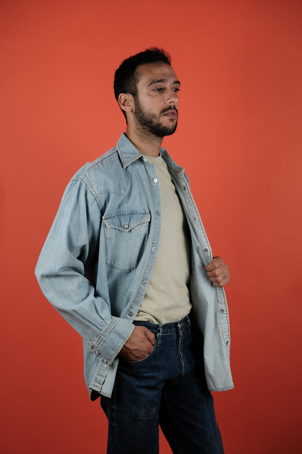 Lee Sanfor Denim Shirt - vintage clothing clochard92.com