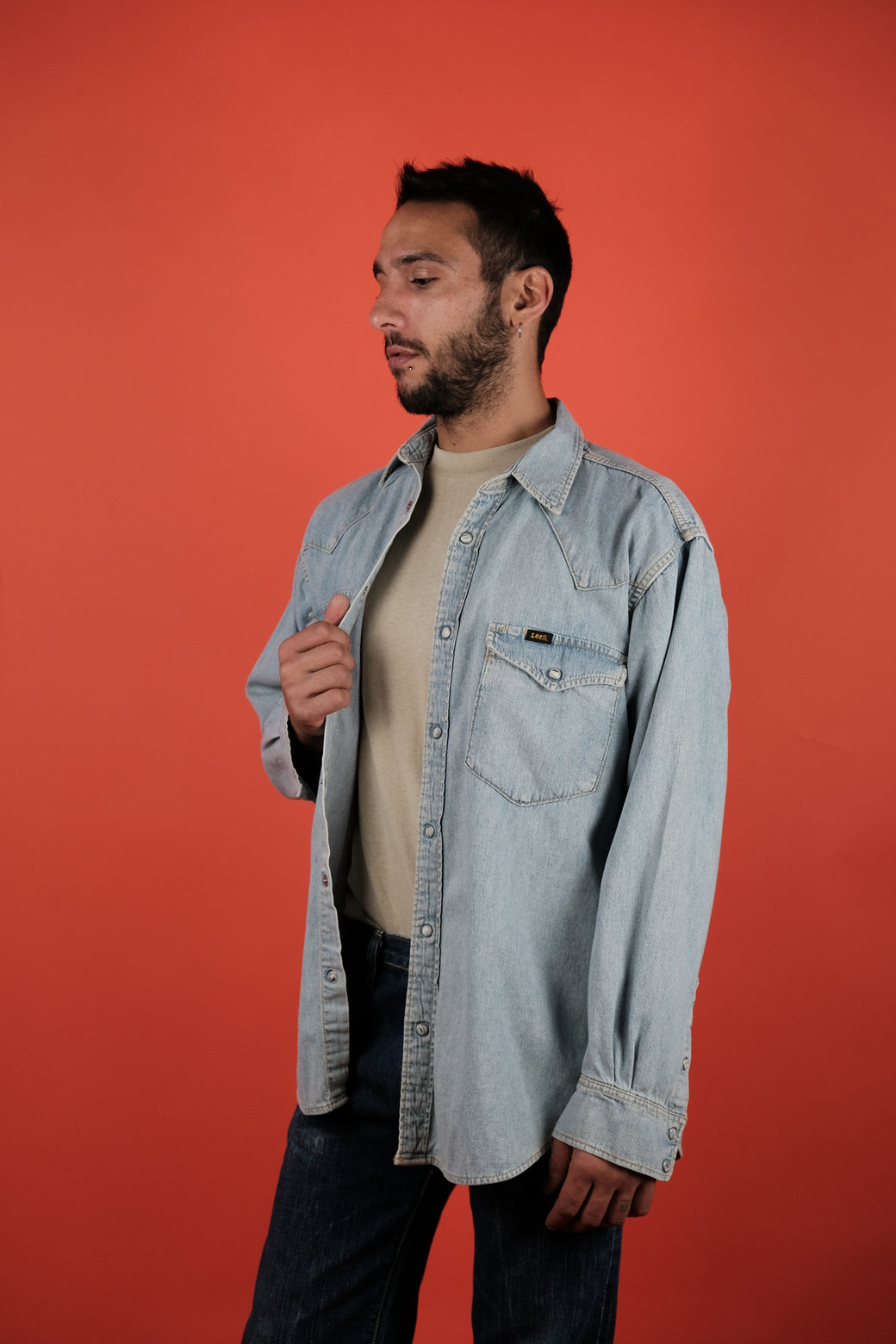 Lee Sanfor Denim Shirt - vintage clothing clochard92.com