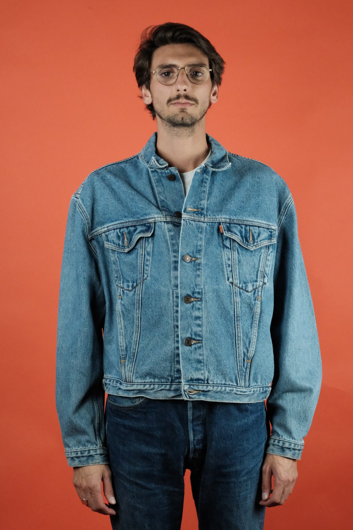 Levis Denim Jacket Orange Tag - vintage clothing clochard92.com
