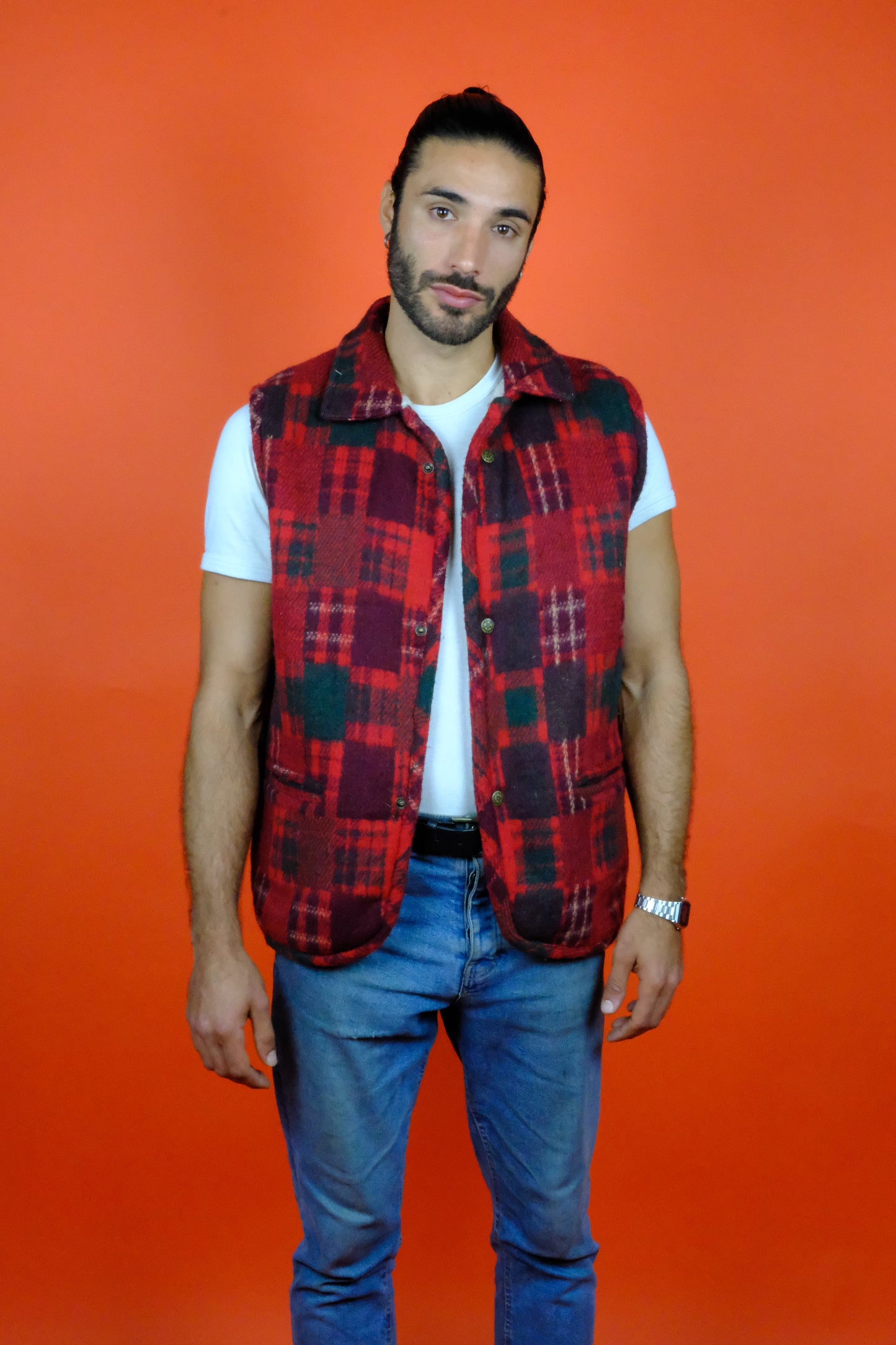 Monza 'Lumberjack' Faux Shearling Vest - vintage clothing clochard92.com