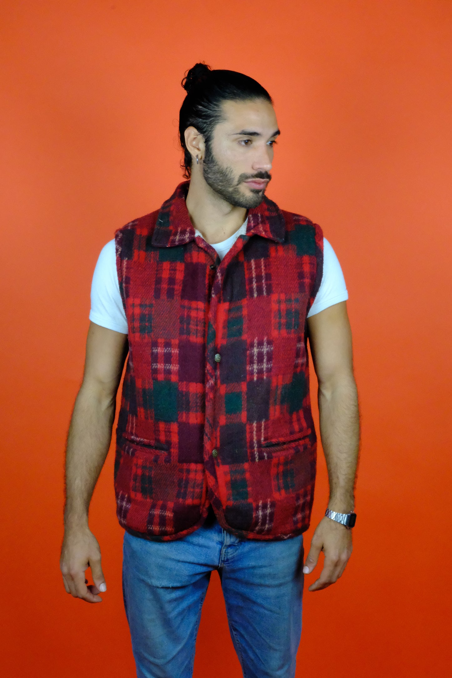 Monza 'Lumberjack' Faux Shearling Vest - vintage clothing clochard92.com