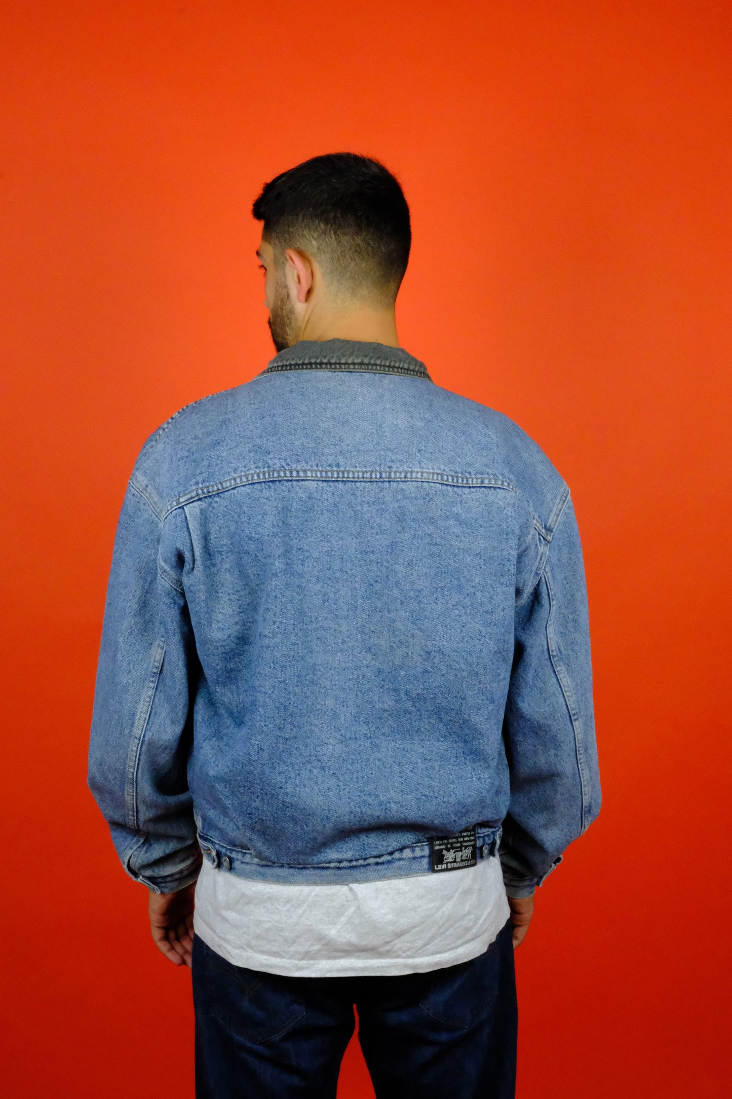Levi's 'Orange Tab' Denim Trucker Jacket w/ Lining - vintage clothing clochard92.com