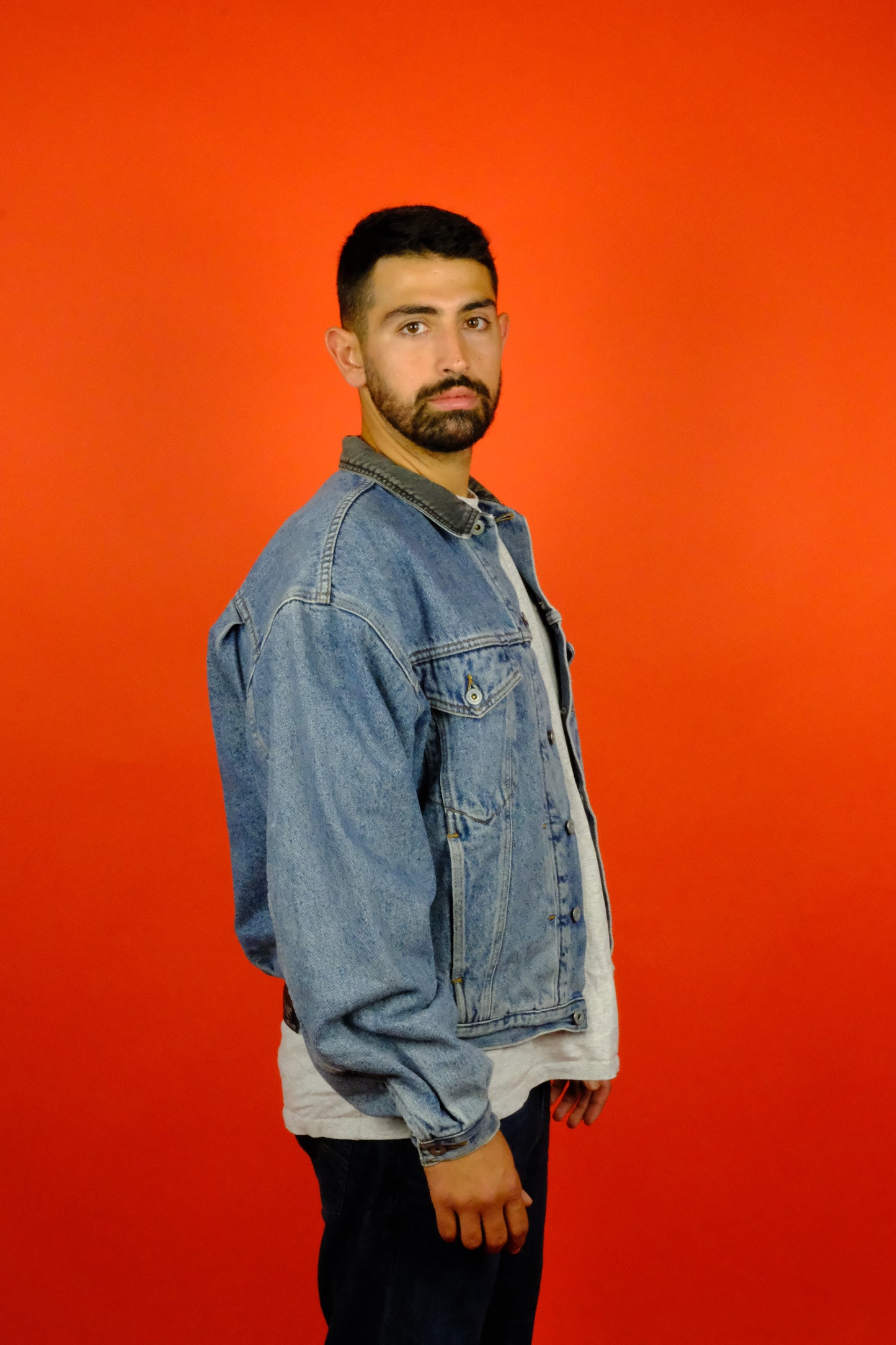 Levi's 'Orange Tab' Denim Trucker Jacket w/ Lining - vintage clothing clochard92.com