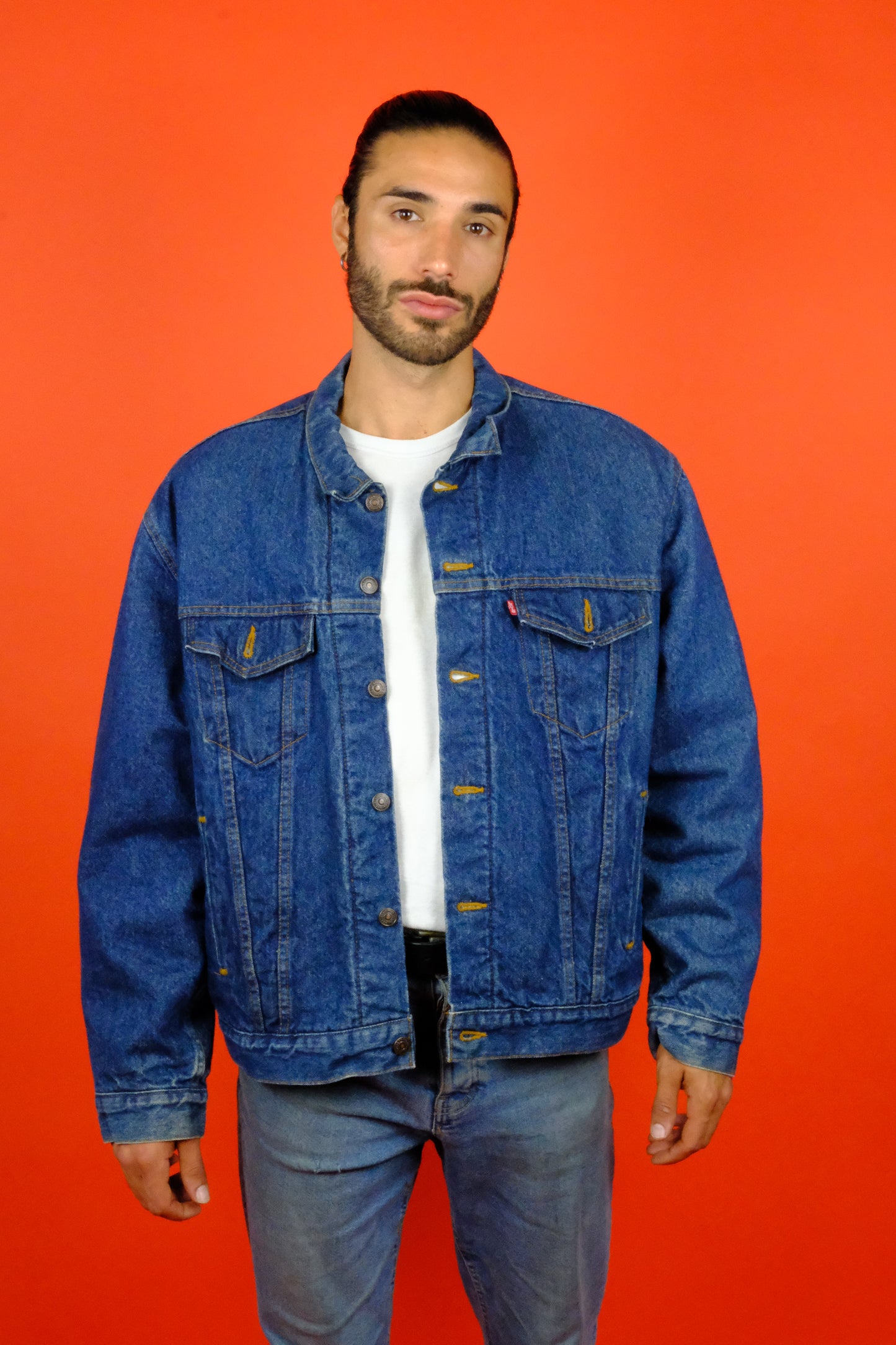 Levi's 'Red Tab' Made in USA Denim Trucker Jacket w/ Lining - vintage clothing clochard92.com